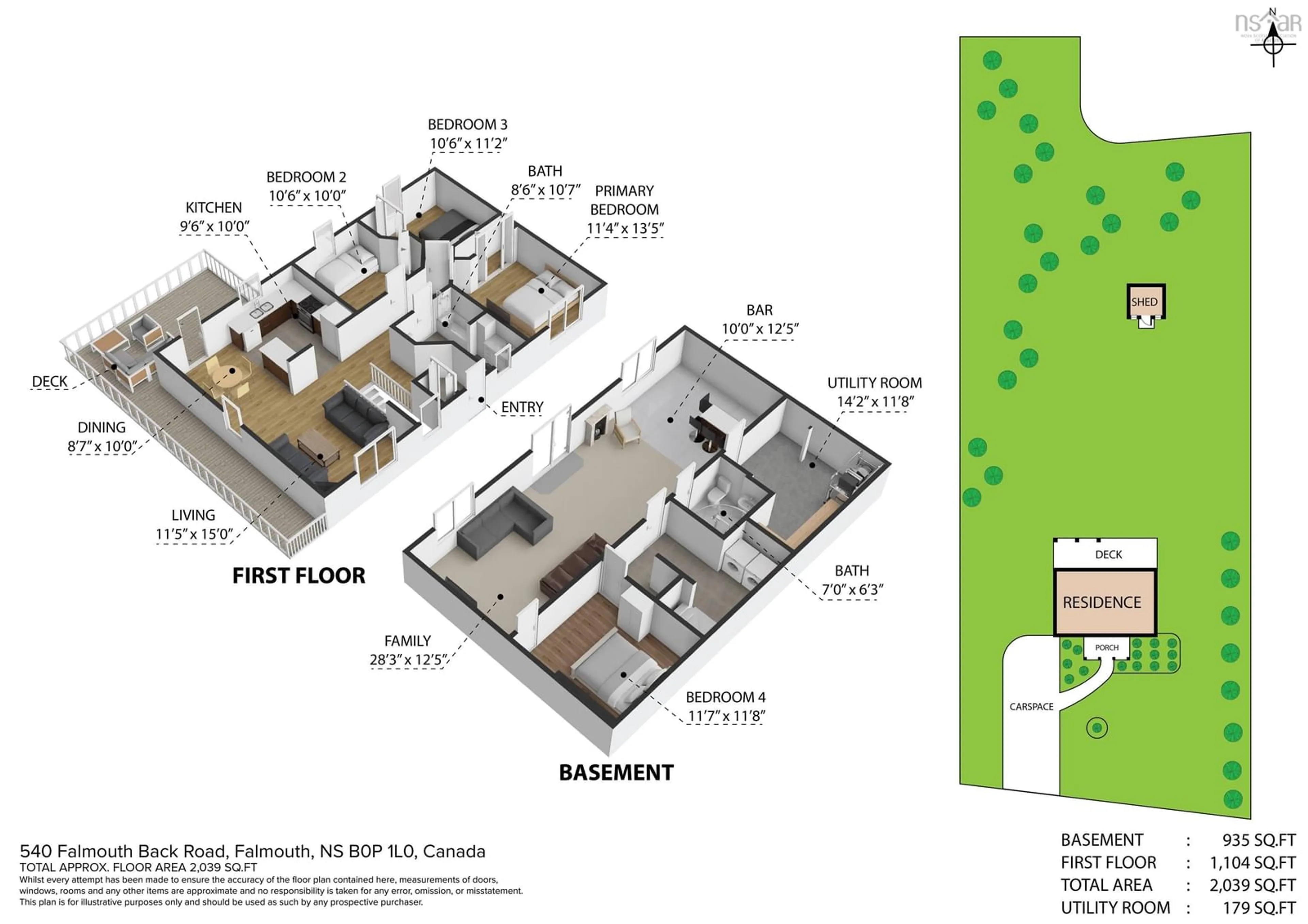 Floor plan for 540 Falmouth Back Rd, Falmouth Nova Scotia B0P 1P0