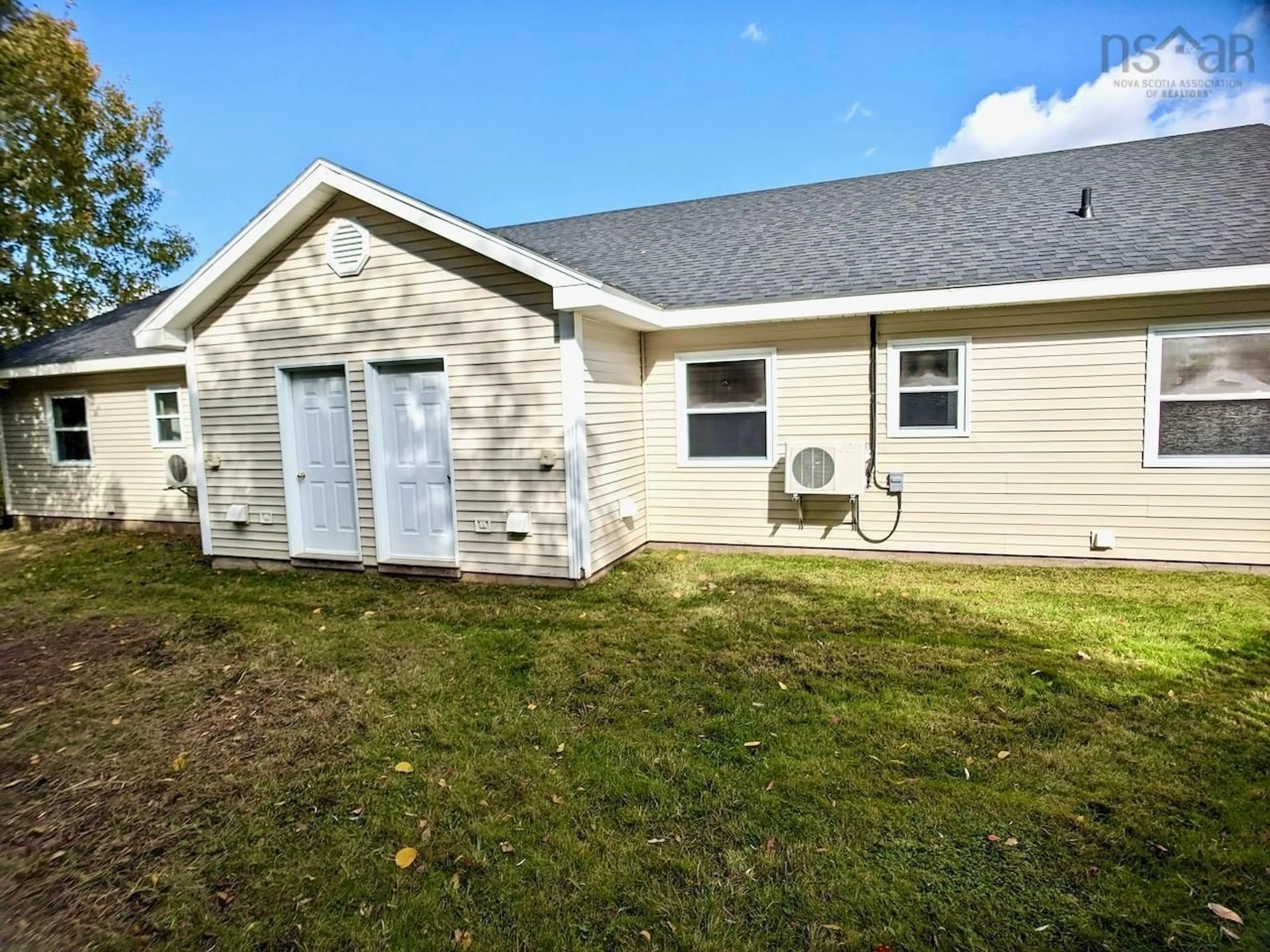 Frontside or backside of a home, the fenced backyard for 20 King Arthur Crt, New Minas Nova Scotia B4N 5J8