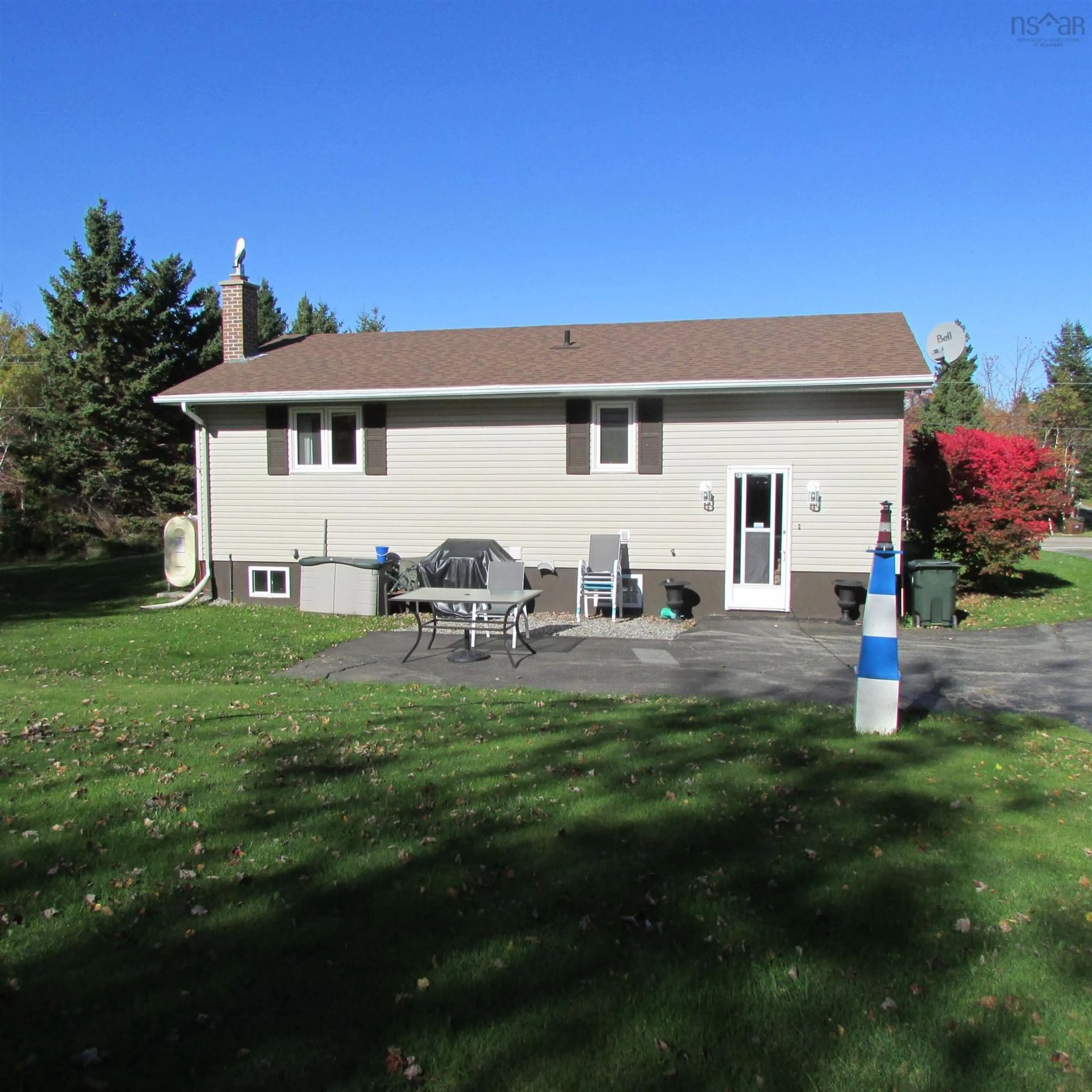 Frontside or backside of a home, the fenced backyard for 507 Millville Highway, Millville Nova Scotia B1Y 2H8