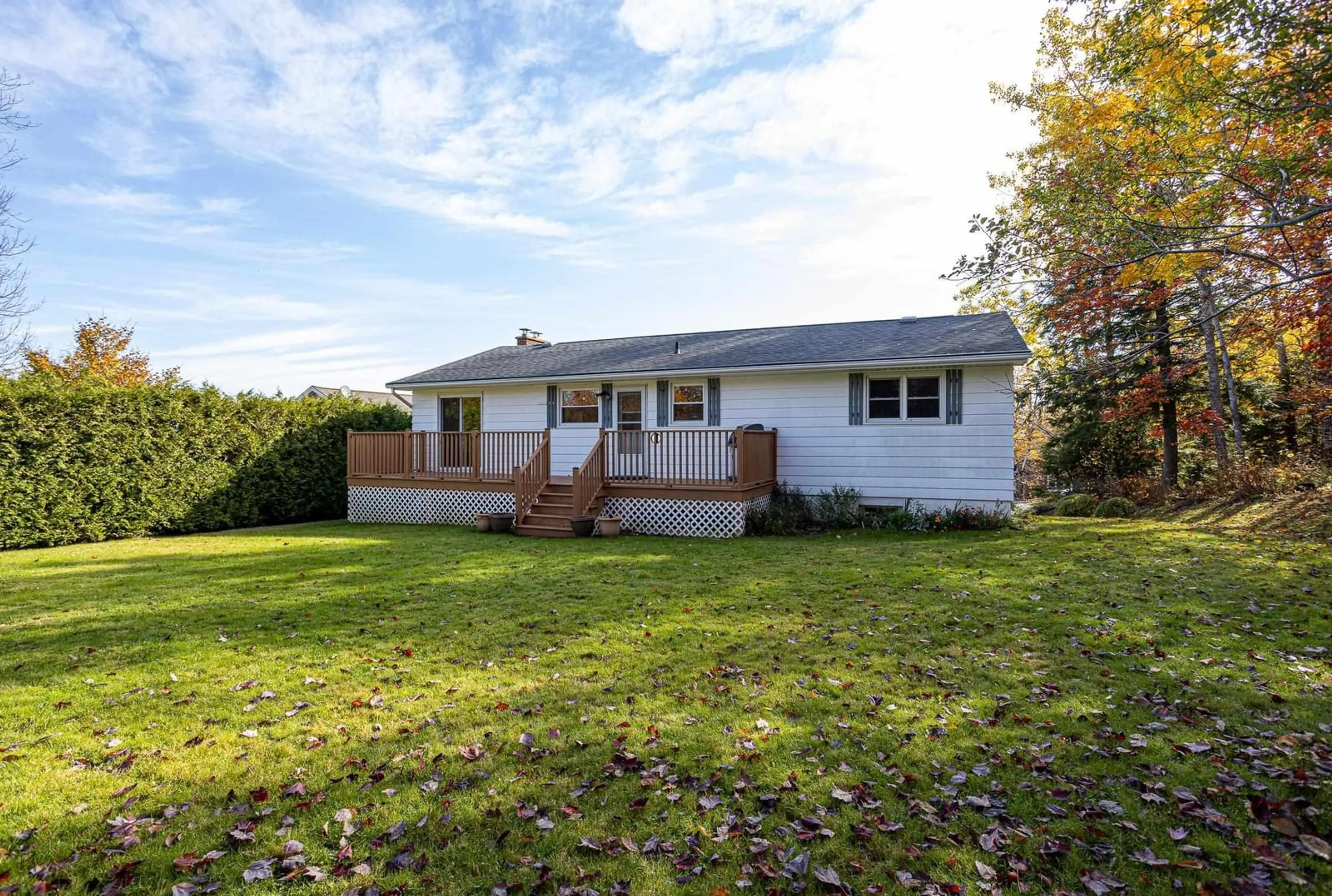 Frontside or backside of a home, the fenced backyard for 262 Danny Dr, Beaver Bank Nova Scotia B4G 1B3