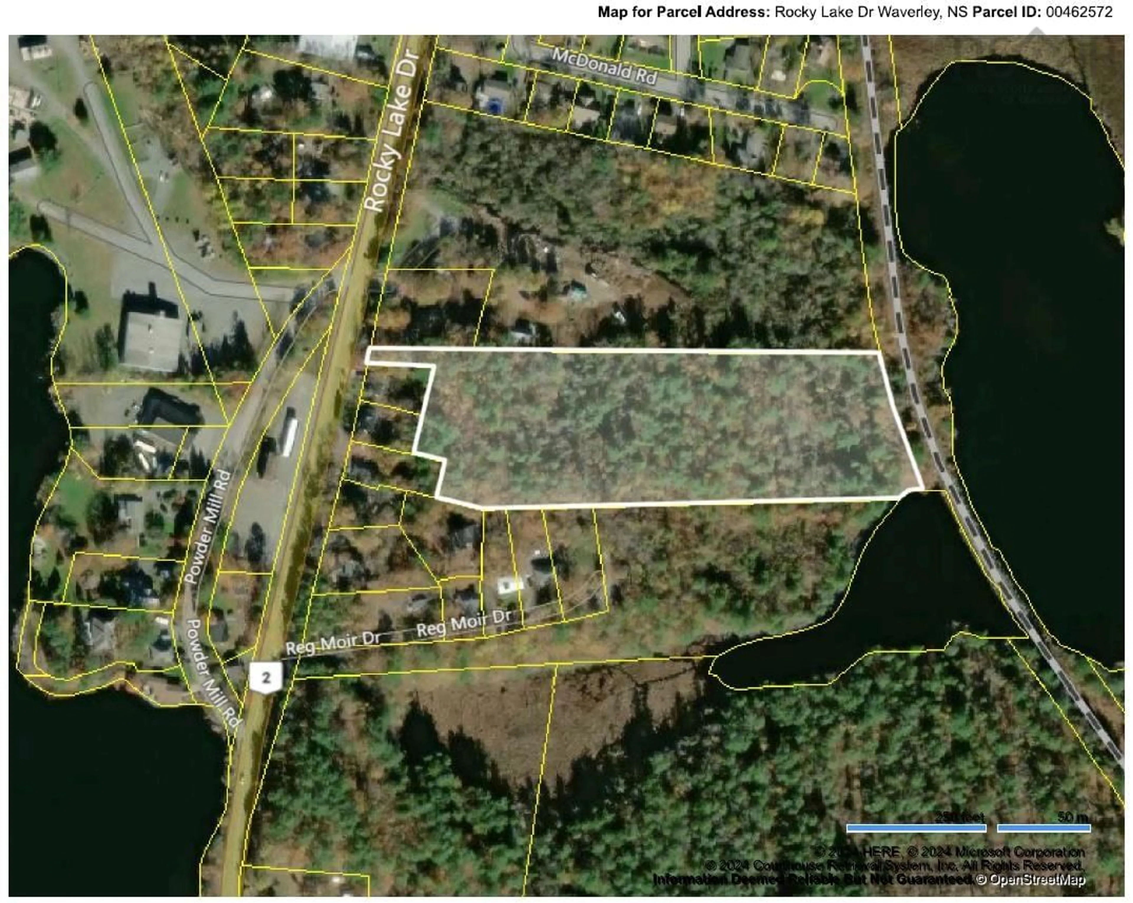 Picture of a map for Lot Rocky Lake Dr, Waverley Nova Scotia B2R 1G3