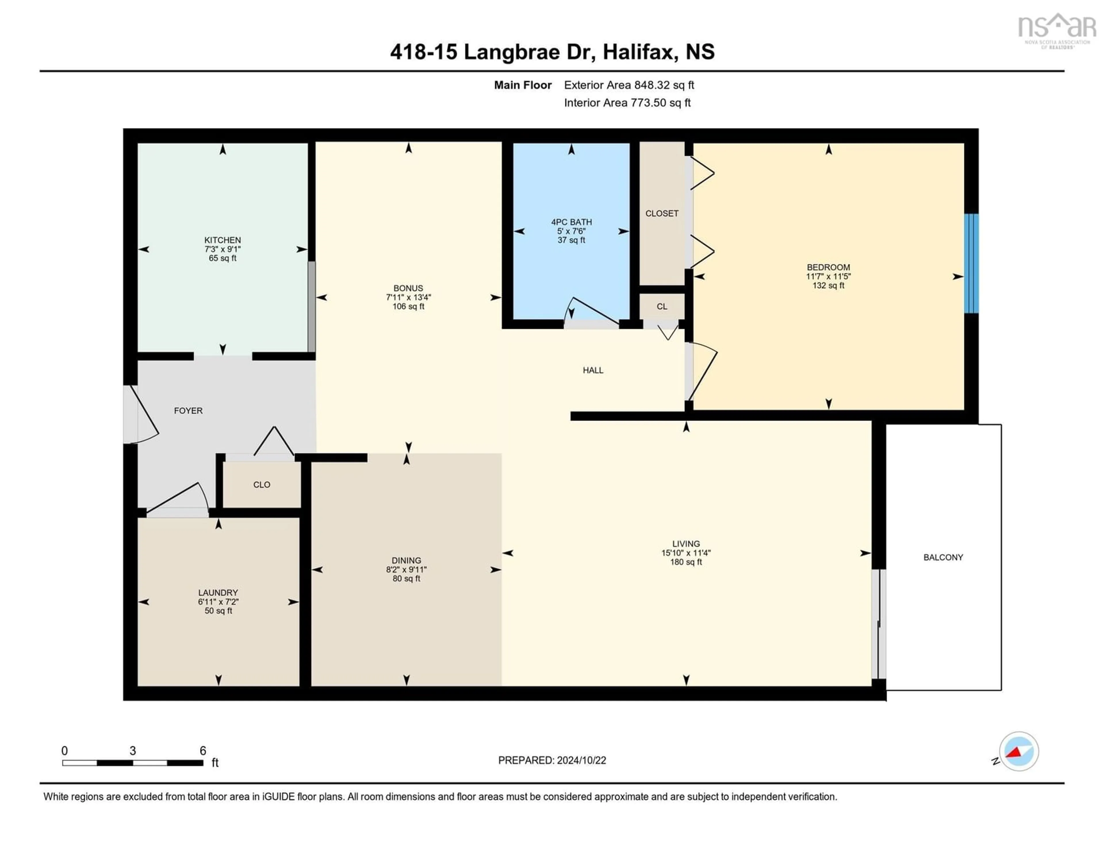 Floor plan for 15 Langbrae Dr #418, Halifax Nova Scotia B3M 3W5