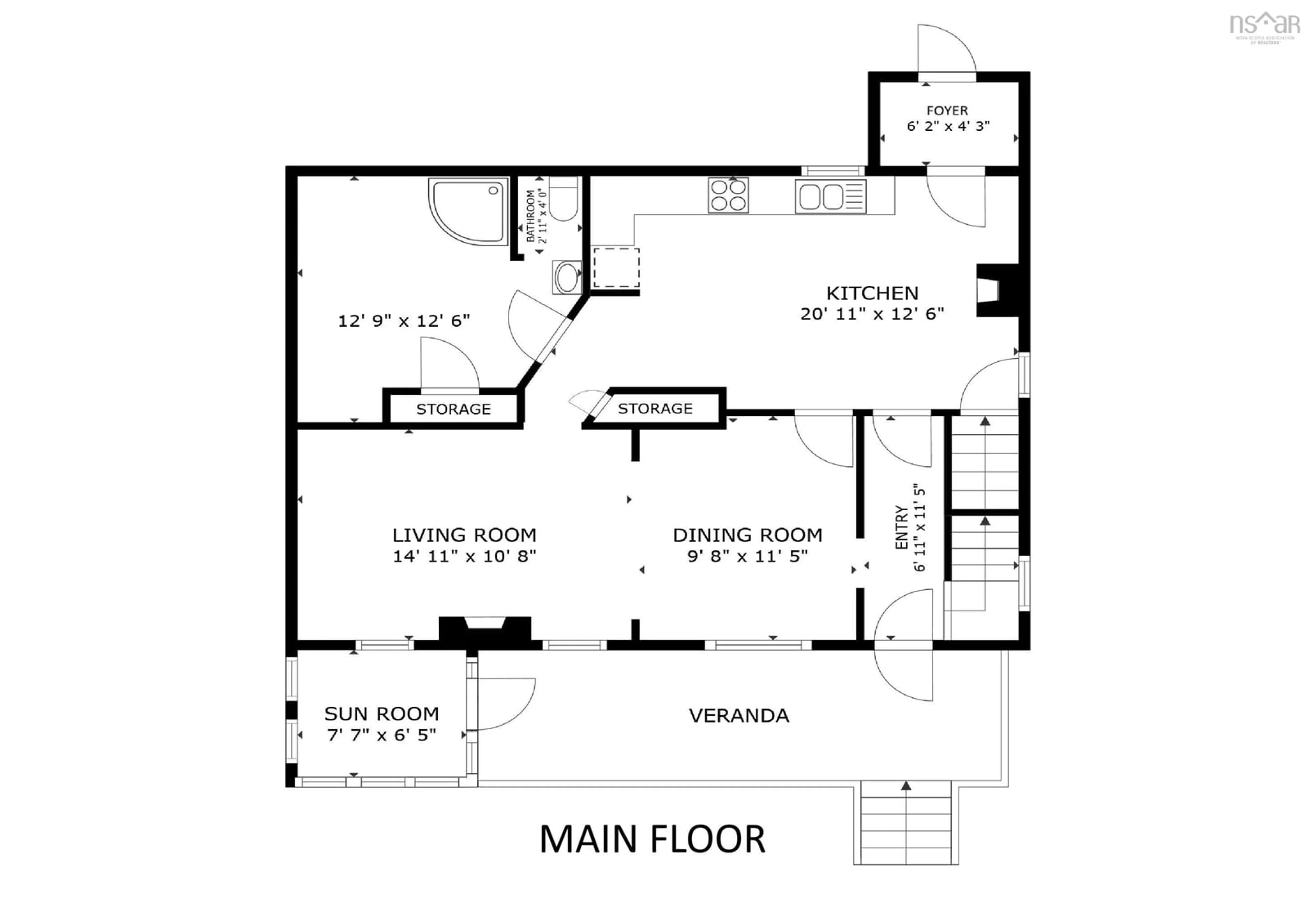 Floor plan for 6881 Highway 208, South Brookfield Nova Scotia B0T 1X0