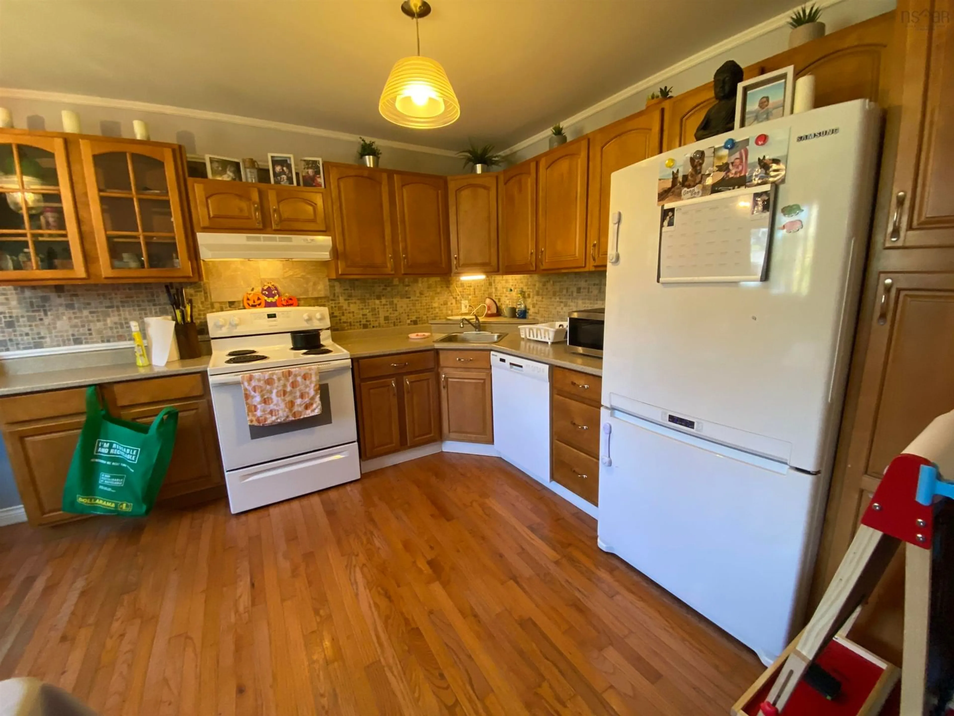 Kitchen, wood floors, cottage for 79 Veterans Dr, Pictou Nova Scotia B0K 1H0