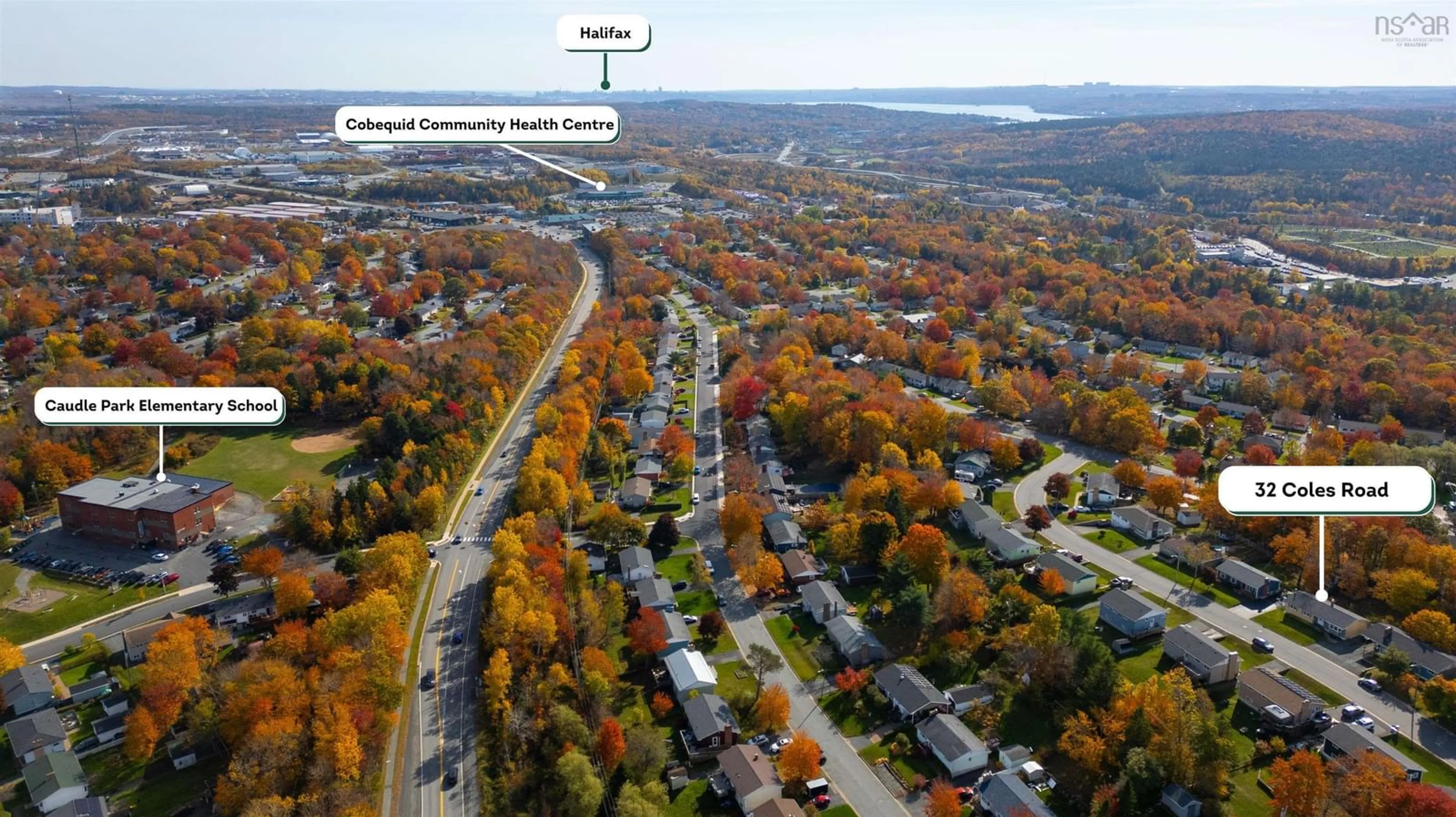 Picture of a map for 32 Coles Rd, Lower Sackville Nova Scotia B4C 1V1