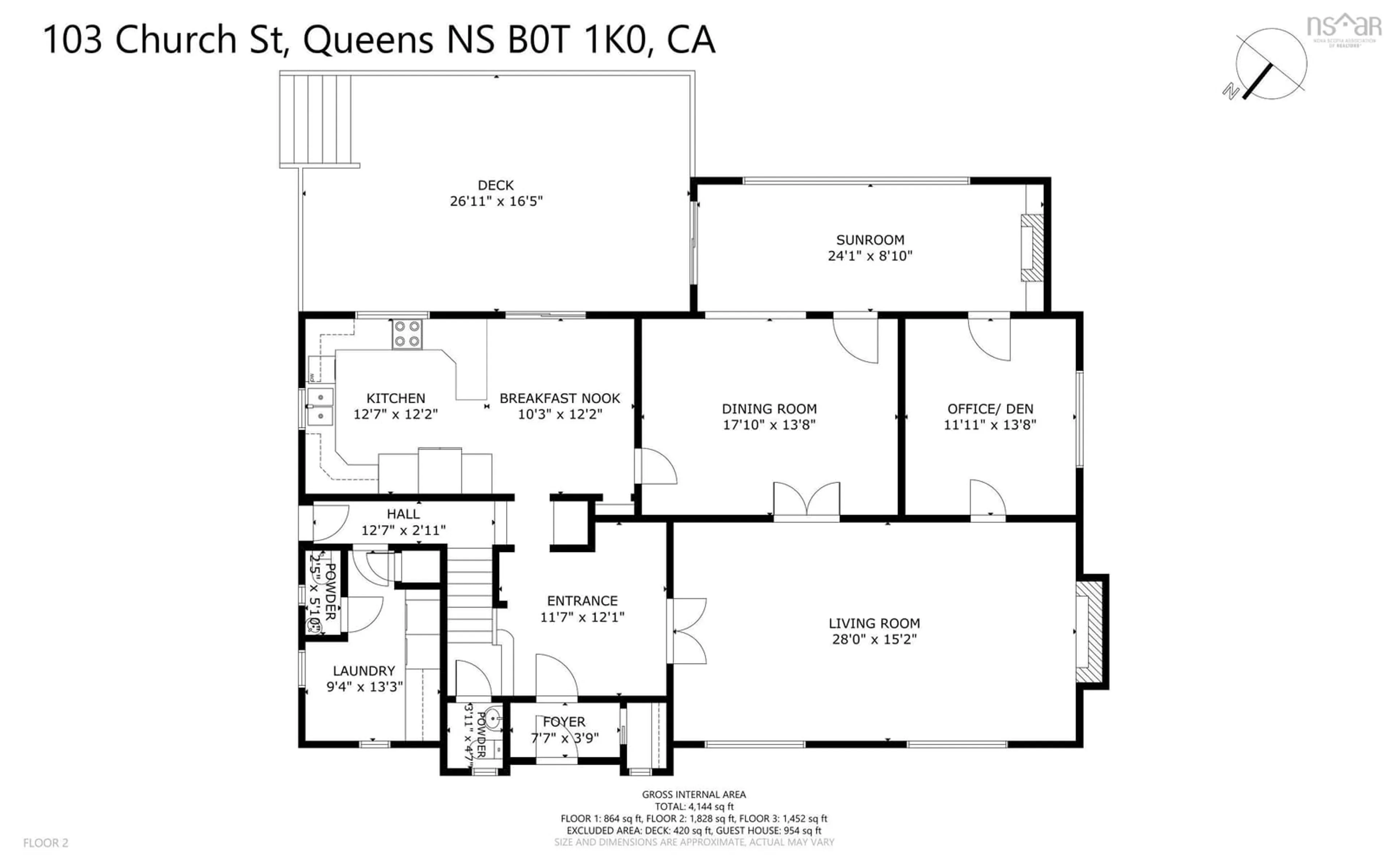 Floor plan for 103 & 97 Church St, Liverpool Nova Scotia B0T 1K0