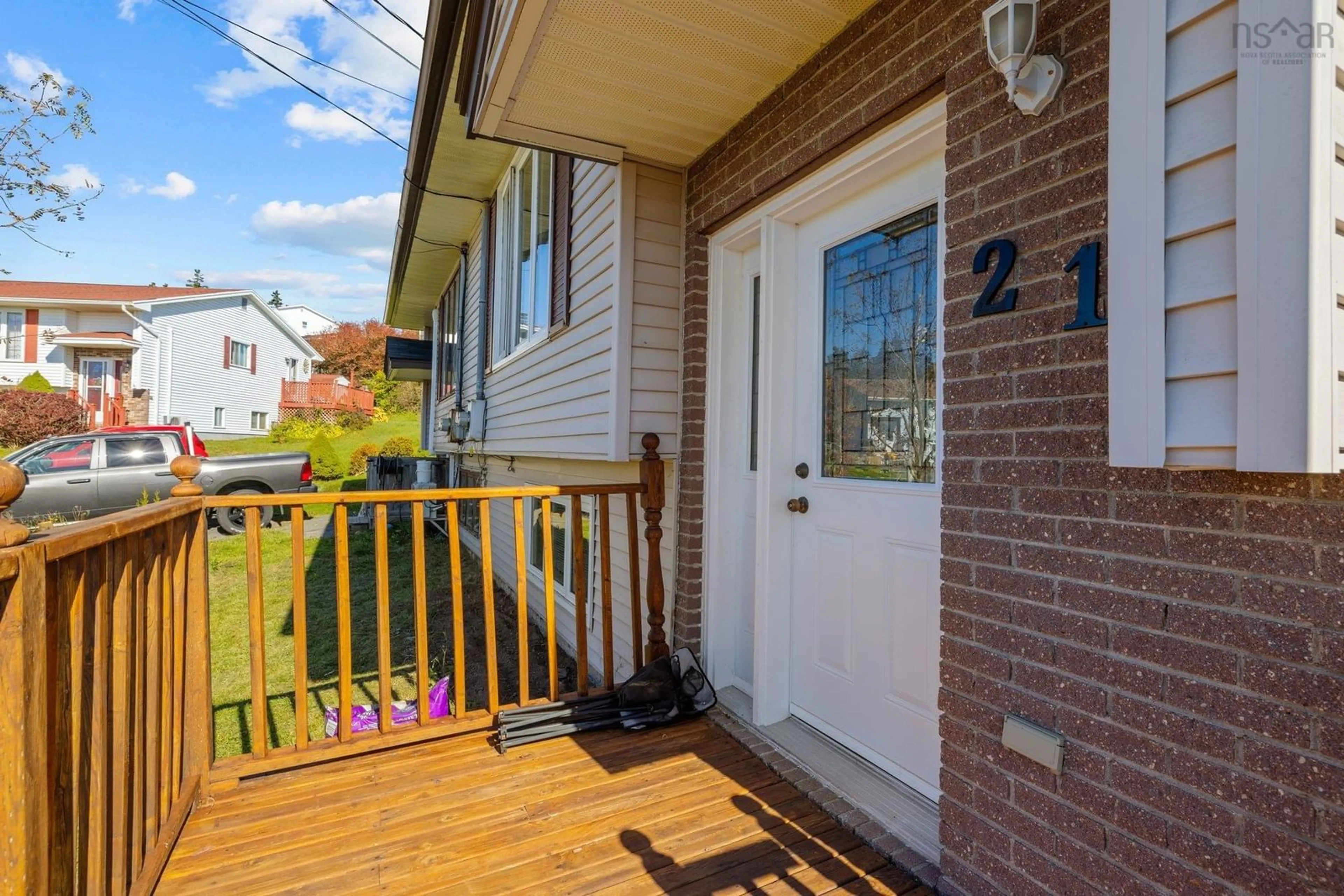 A pic from exterior of the house or condo, the fenced backyard for 21 Longstaff Crt, Eastern Passage Nova Scotia B3G 1H3