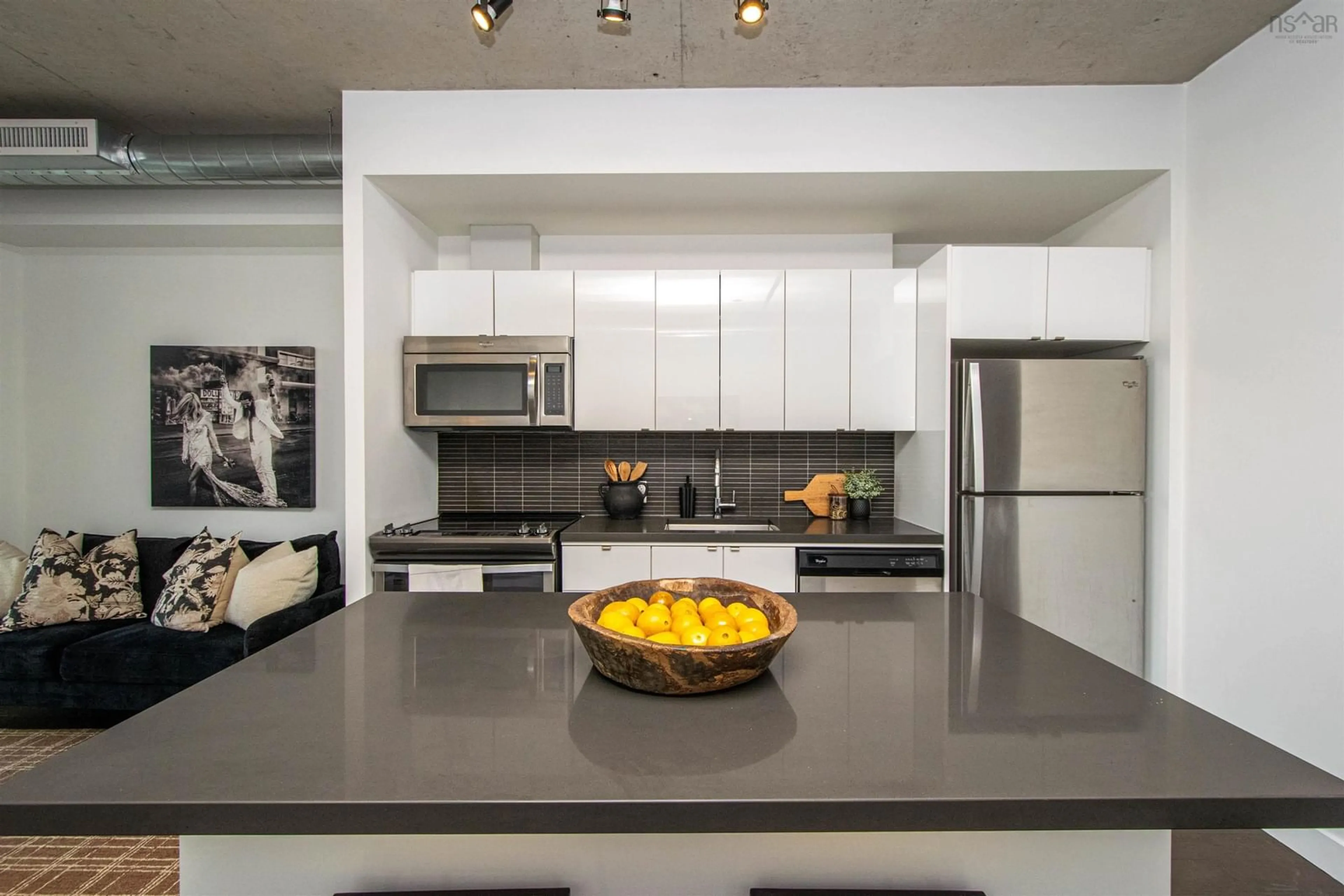 Contemporary kitchen, ceramic floors for 1065 Barrington St #501, Halifax Nova Scotia B3H 0B7