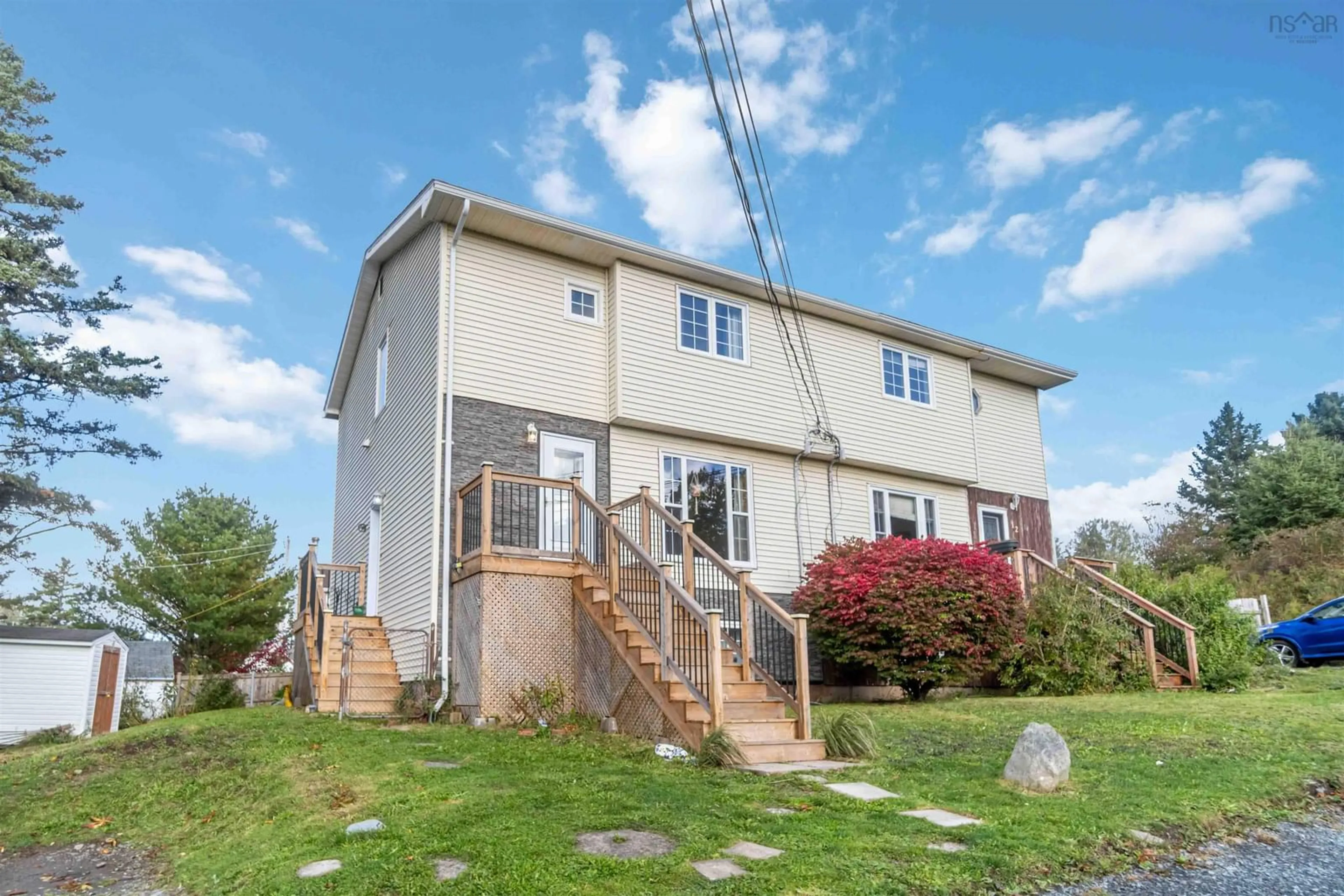 Frontside or backside of a home, the fenced backyard for 10 Millers Rd, Eastern Passage Nova Scotia B0J 3A0