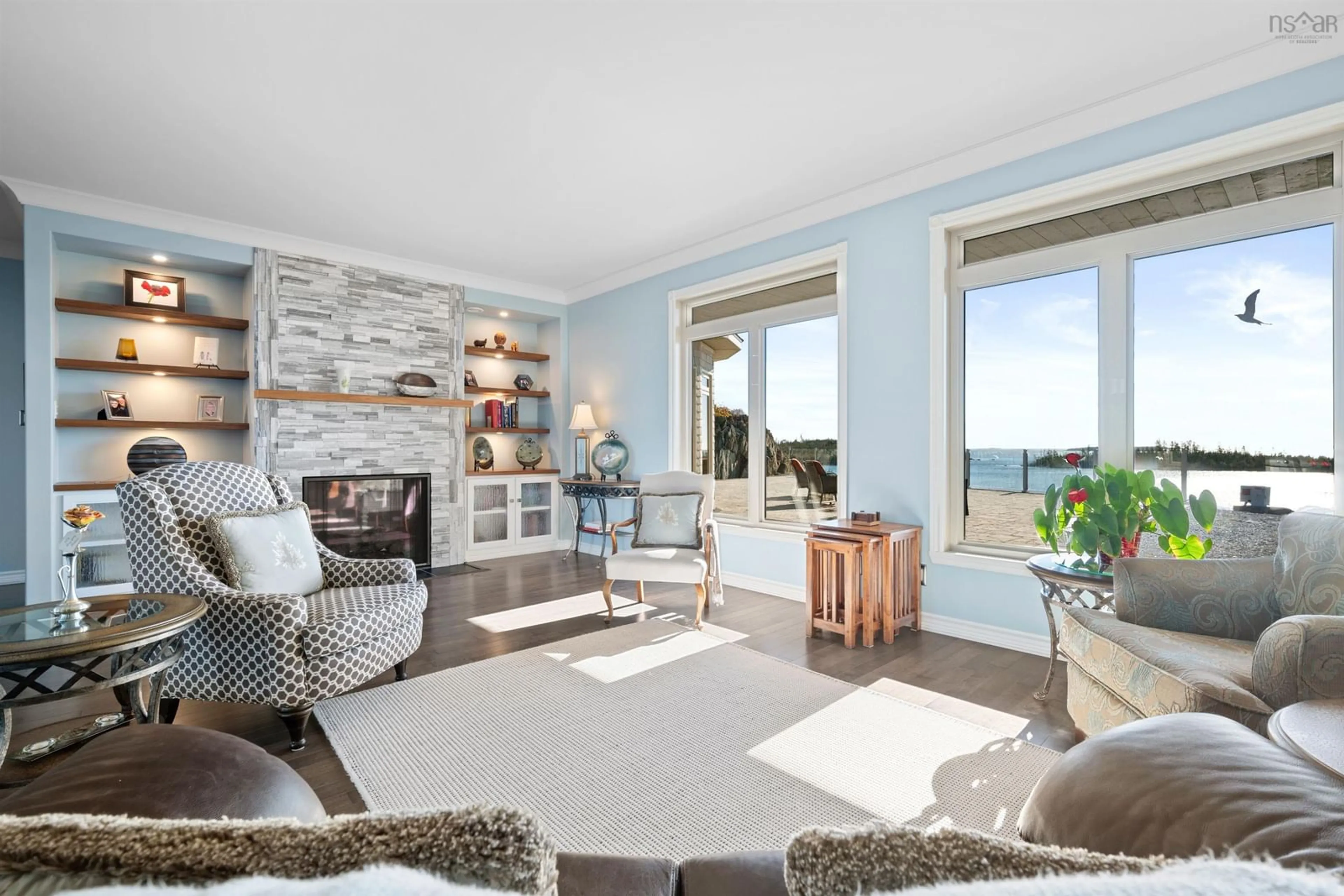 Living room, wood floors for 1970 Passage Rd, Beaver Harbour Nova Scotia B0J 2R0