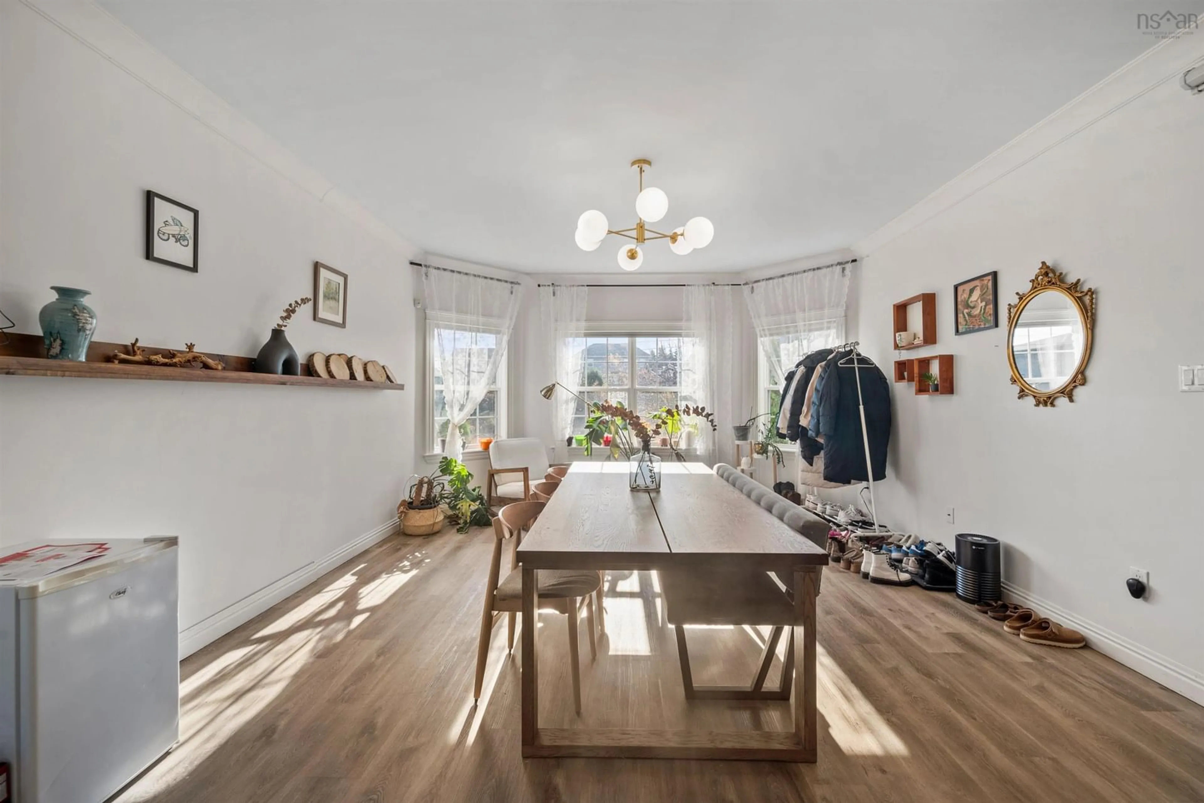 Dining room, wood floors, cottage for 34 Salzburg Pl, Halifax Nova Scotia B3S 0C6