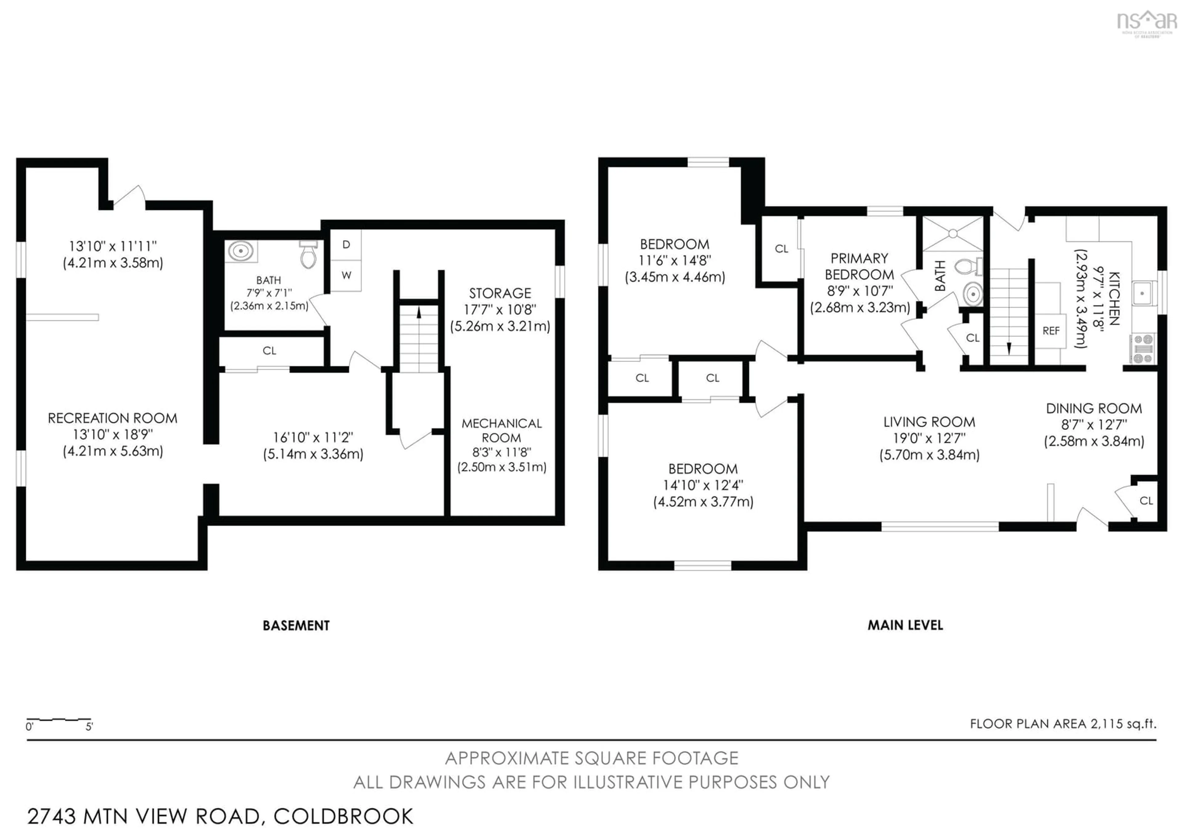 Floor plan for 2743 Mountain View Rd, Coldbrook Nova Scotia B4R 1B4