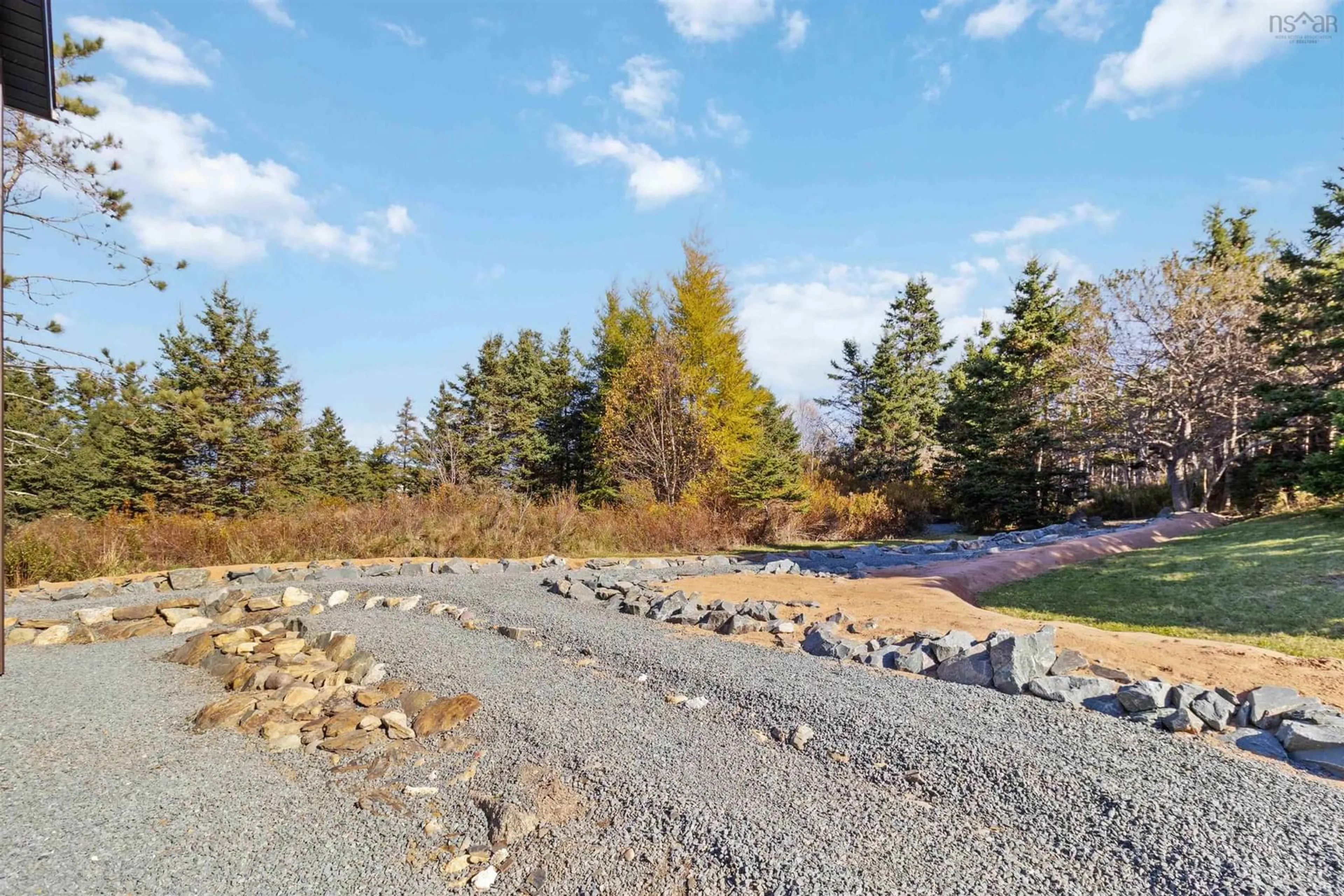 Patio, the street view for 377 East Chezzetcook Rd, East Chezzetcook Nova Scotia B0J 1N0