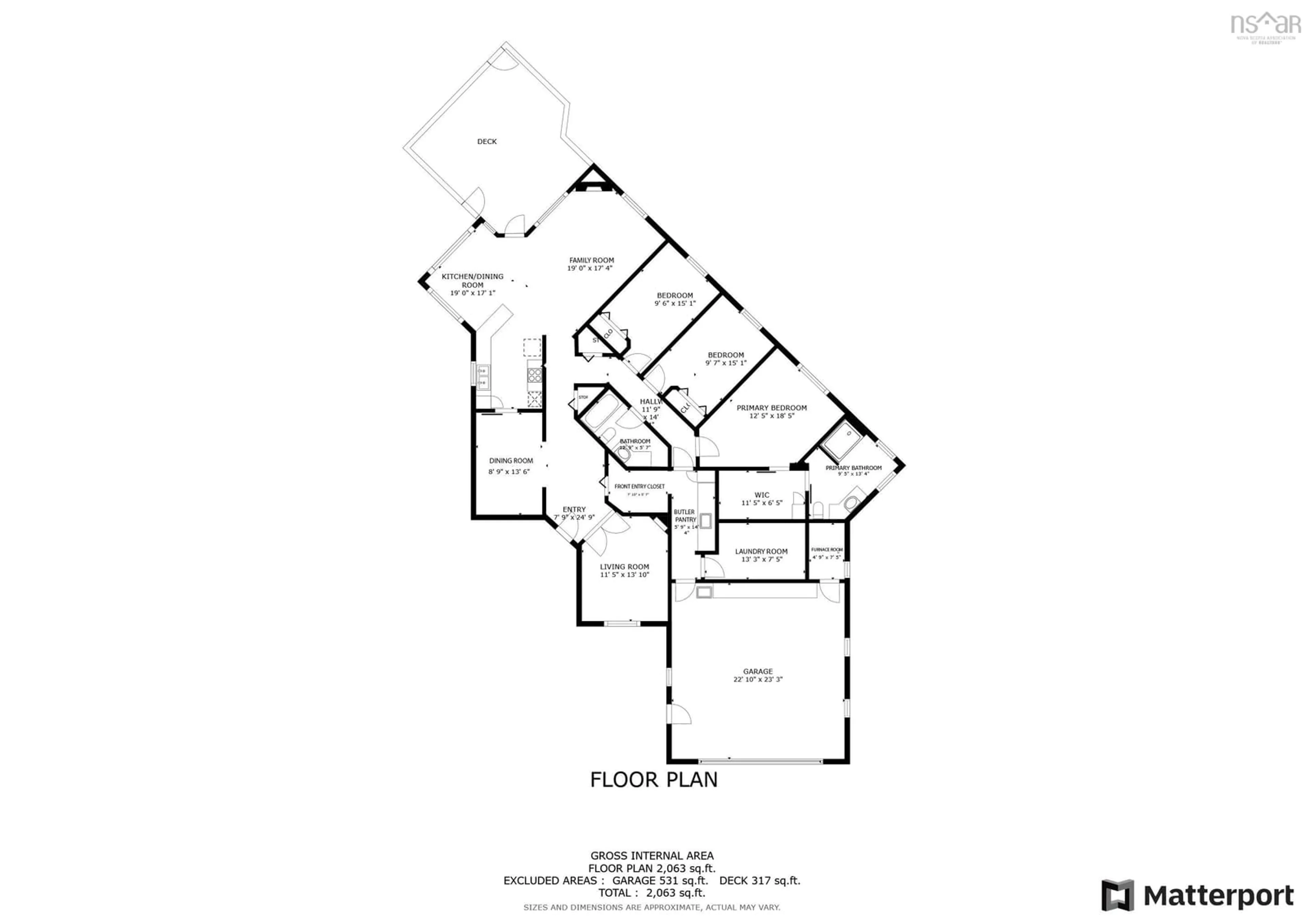 Floor plan for 21 Stockleigh Pl, Halifax Nova Scotia B3M 4K4