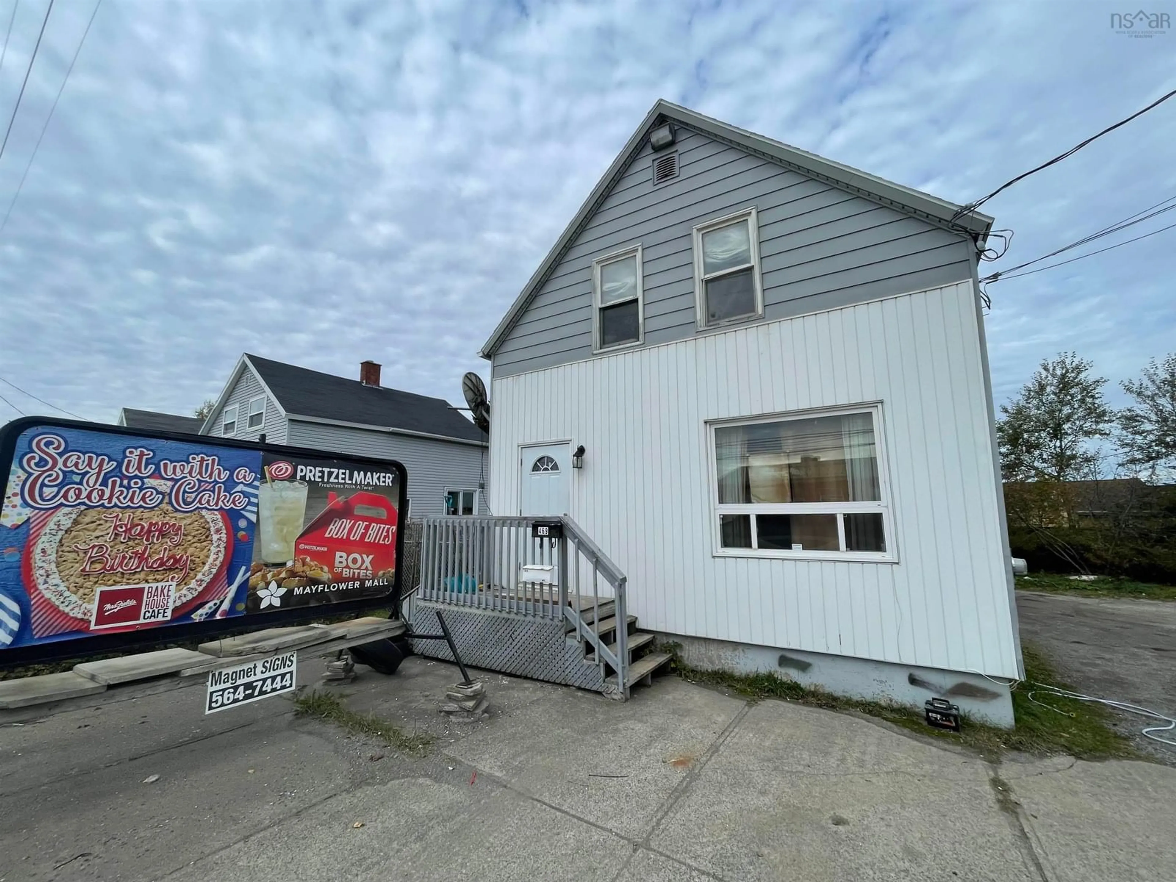 Frontside or backside of a home, the front or back of building for 469 Grand Lake Rd, Sydney Nova Scotia B1P 5T2