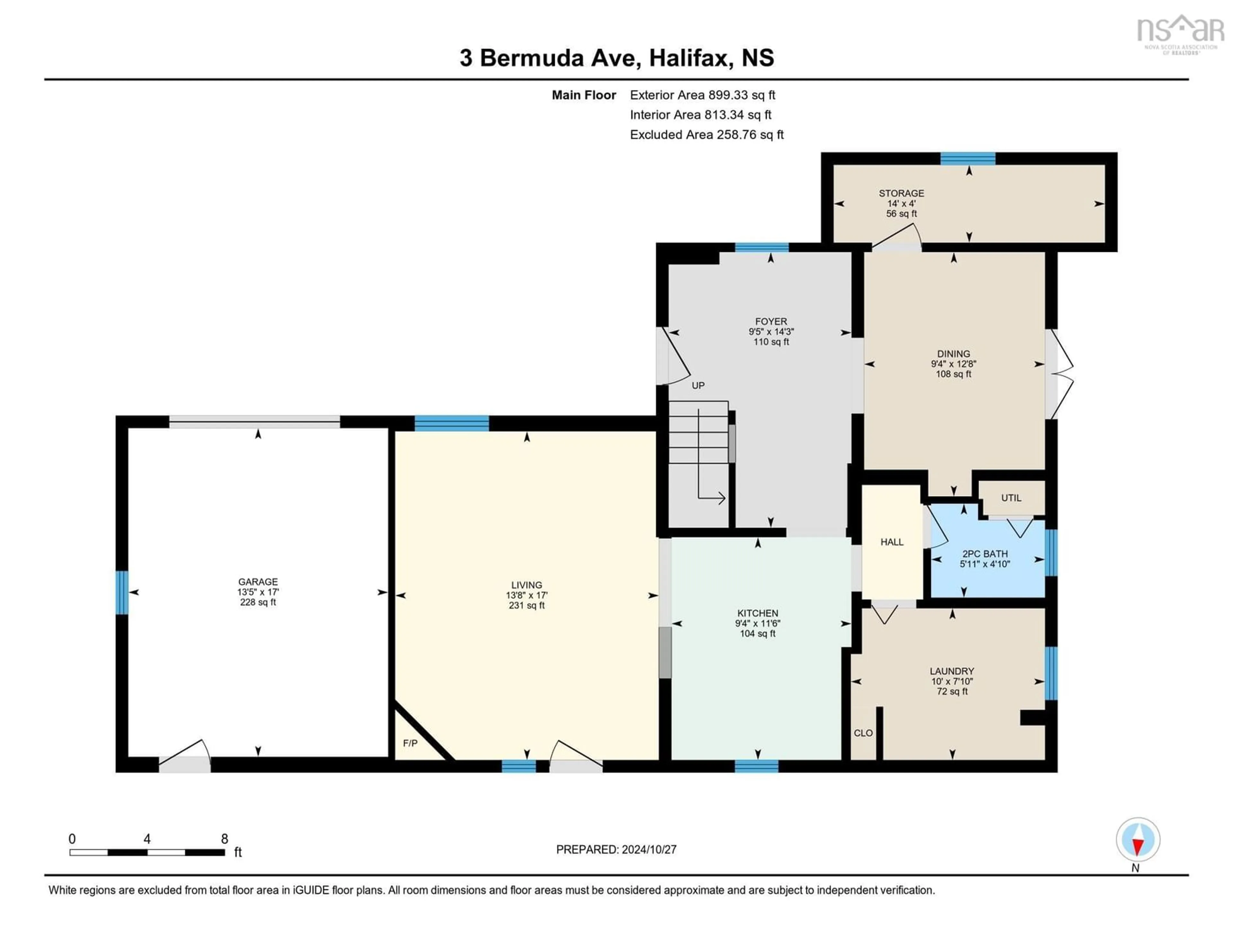 Floor plan for 3 Bermuda Ave, Halifax Nova Scotia B3N 1E8