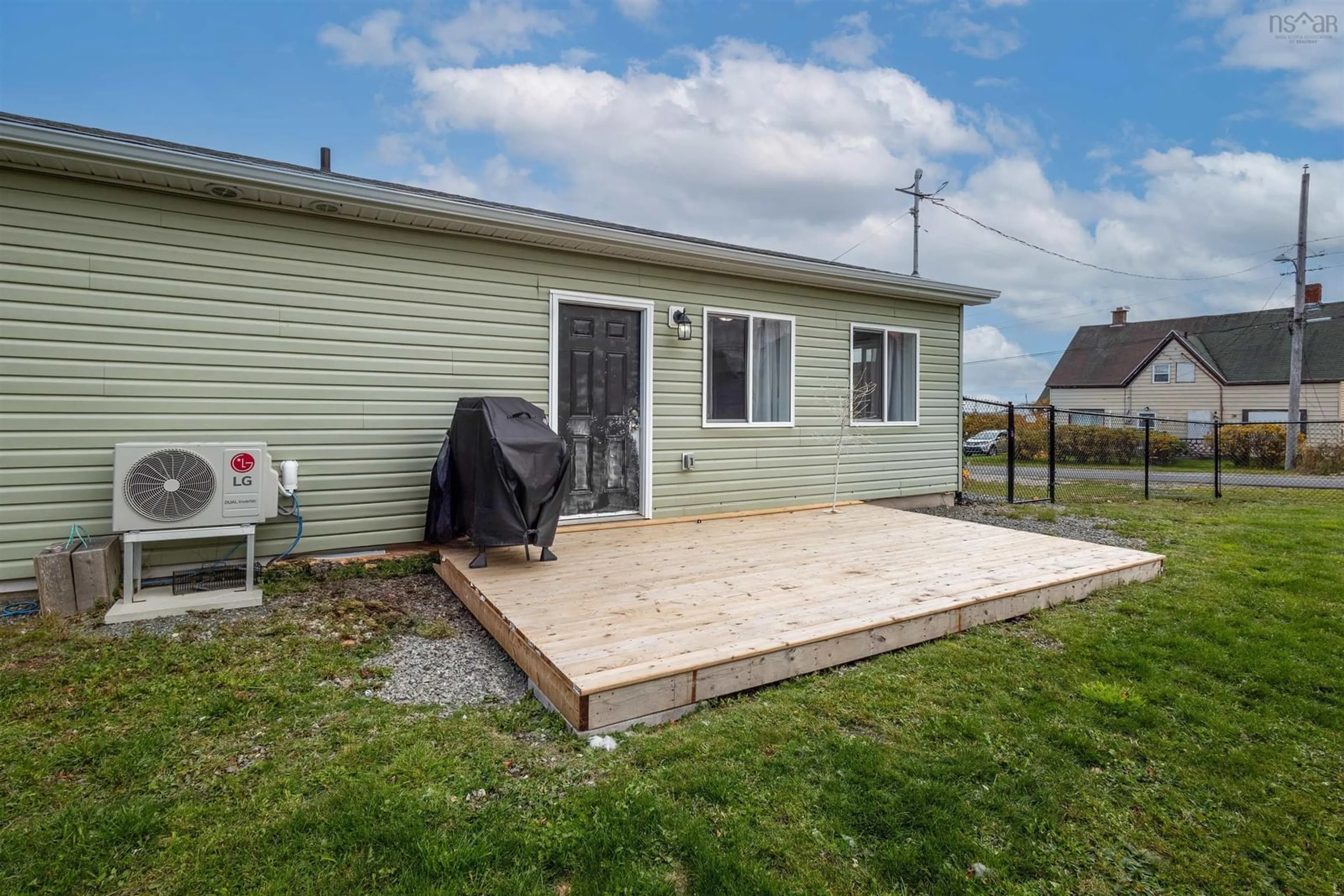 Patio, the fenced backyard for 37 Second St, Glace Bay Nova Scotia B1A 4E7