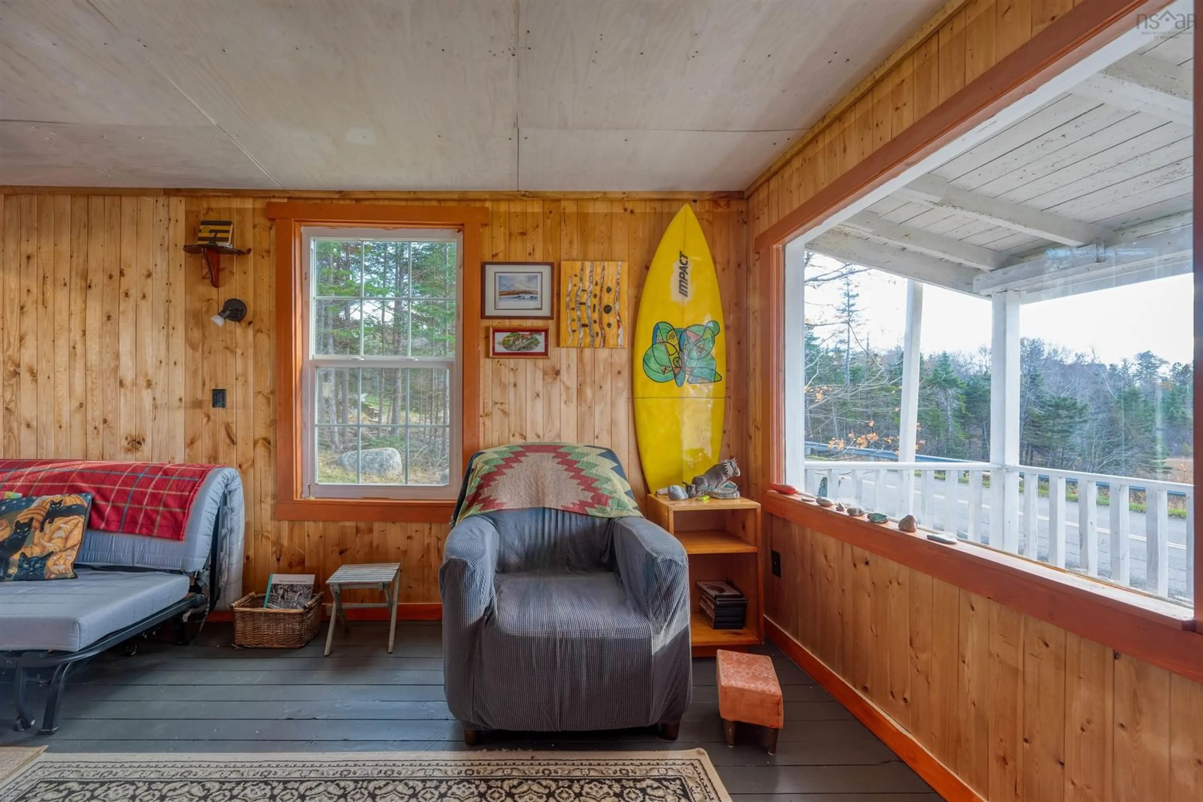 Living room, wood floors for 205 East Petpeswick Rd, Musquodoboit Harbour Nova Scotia B0J 2L0