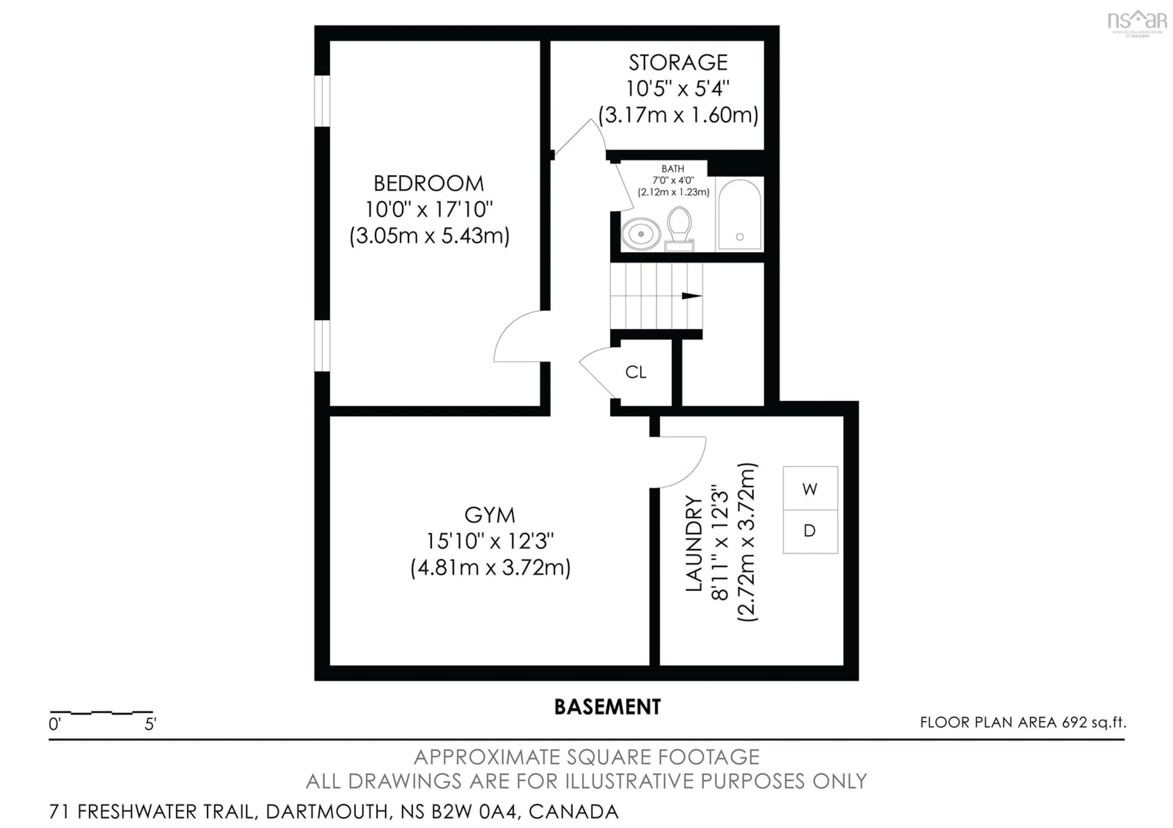 Floor plan for 71 Freshwater Trail, Dartmouth Nova Scotia B2W 0A4