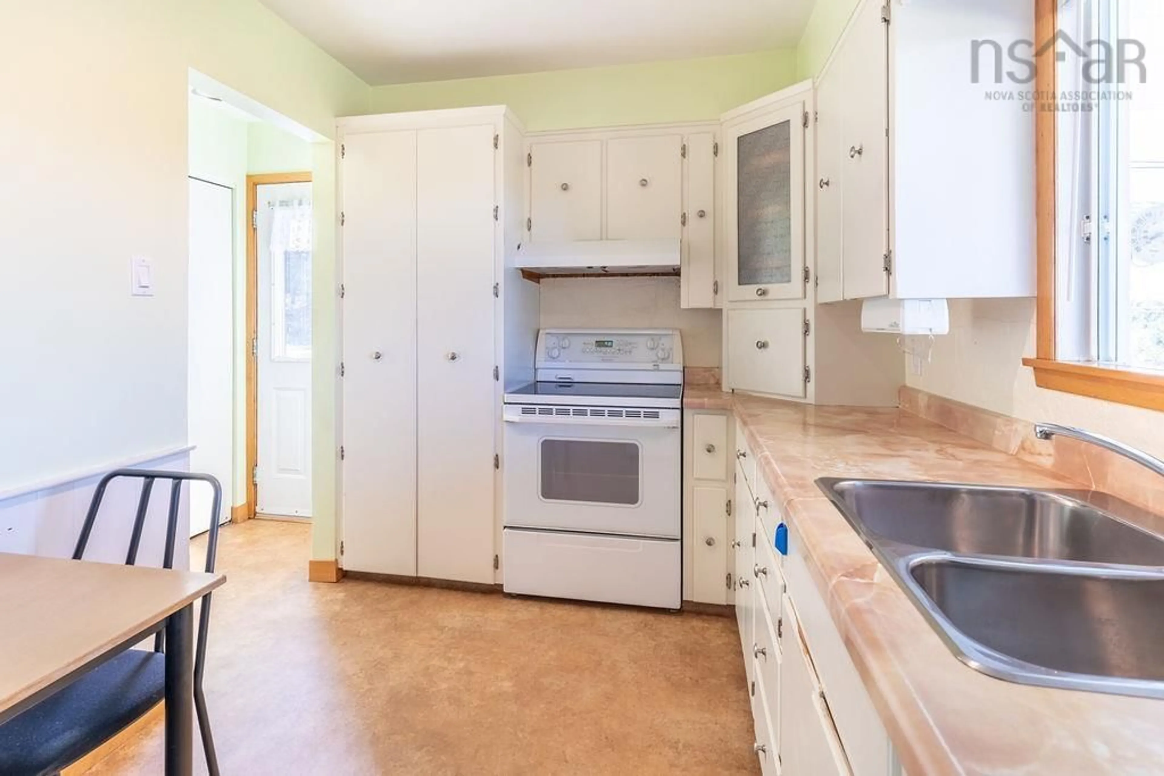 Kitchen, wood floors, cottage for 361 East Chezzetcook Rd, East Chezzetcook Nova Scotia B0J 2L0