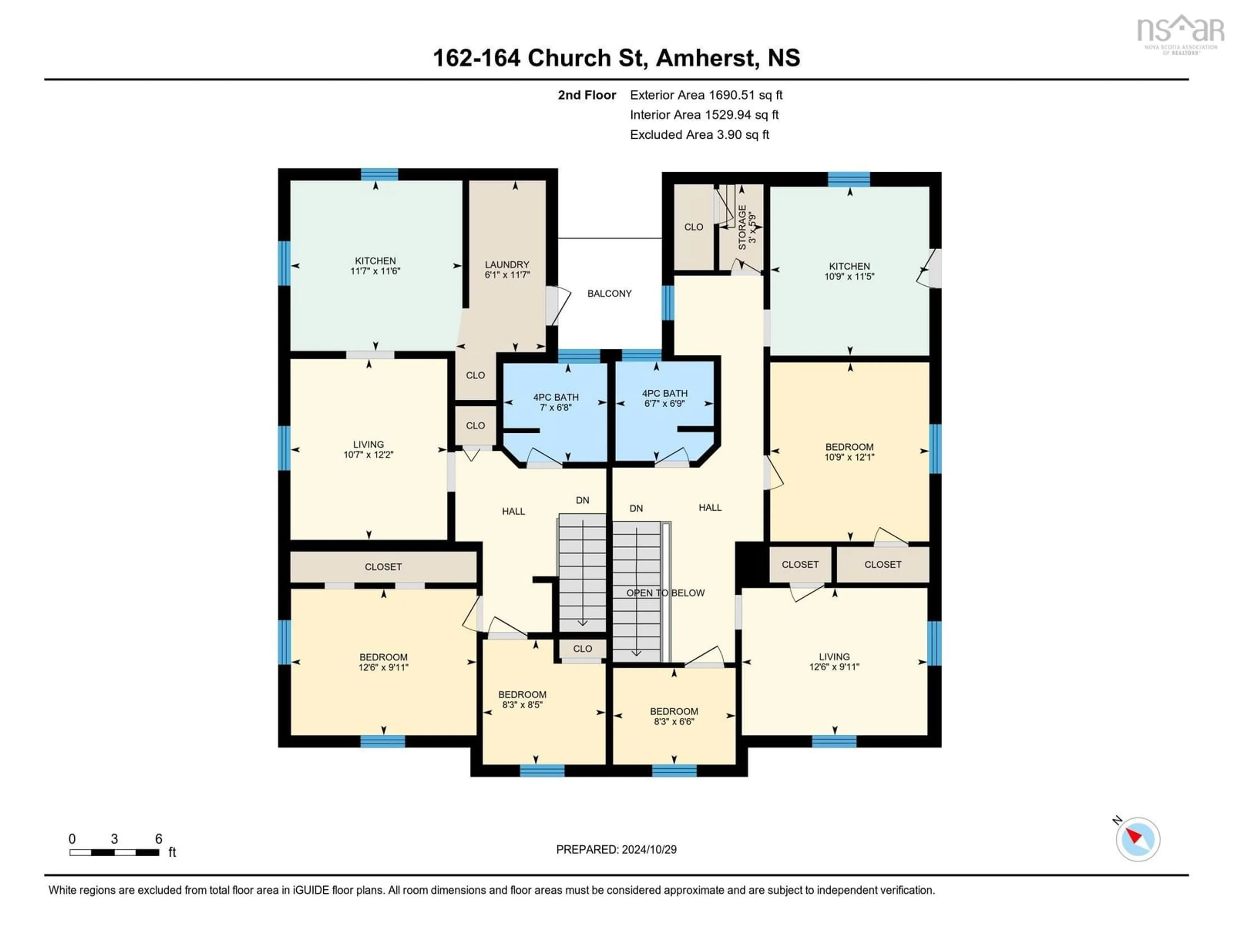 Floor plan for 162/164 Church St, Amherst Nova Scotia B4H 3C4