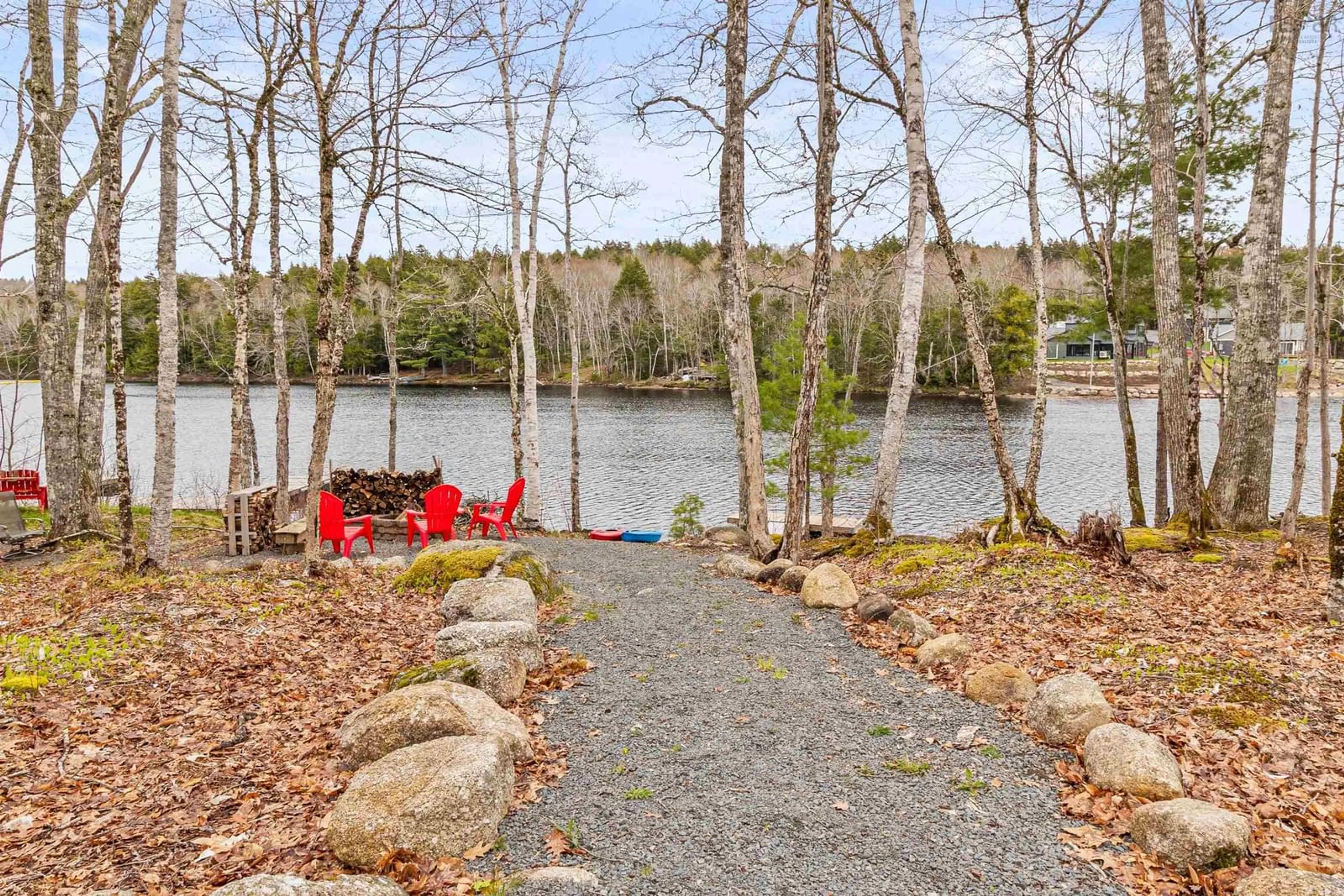 Patio, the view of lake or river for 136 Canyon Point Rd, Vaughan Nova Scotia B0N 2T0