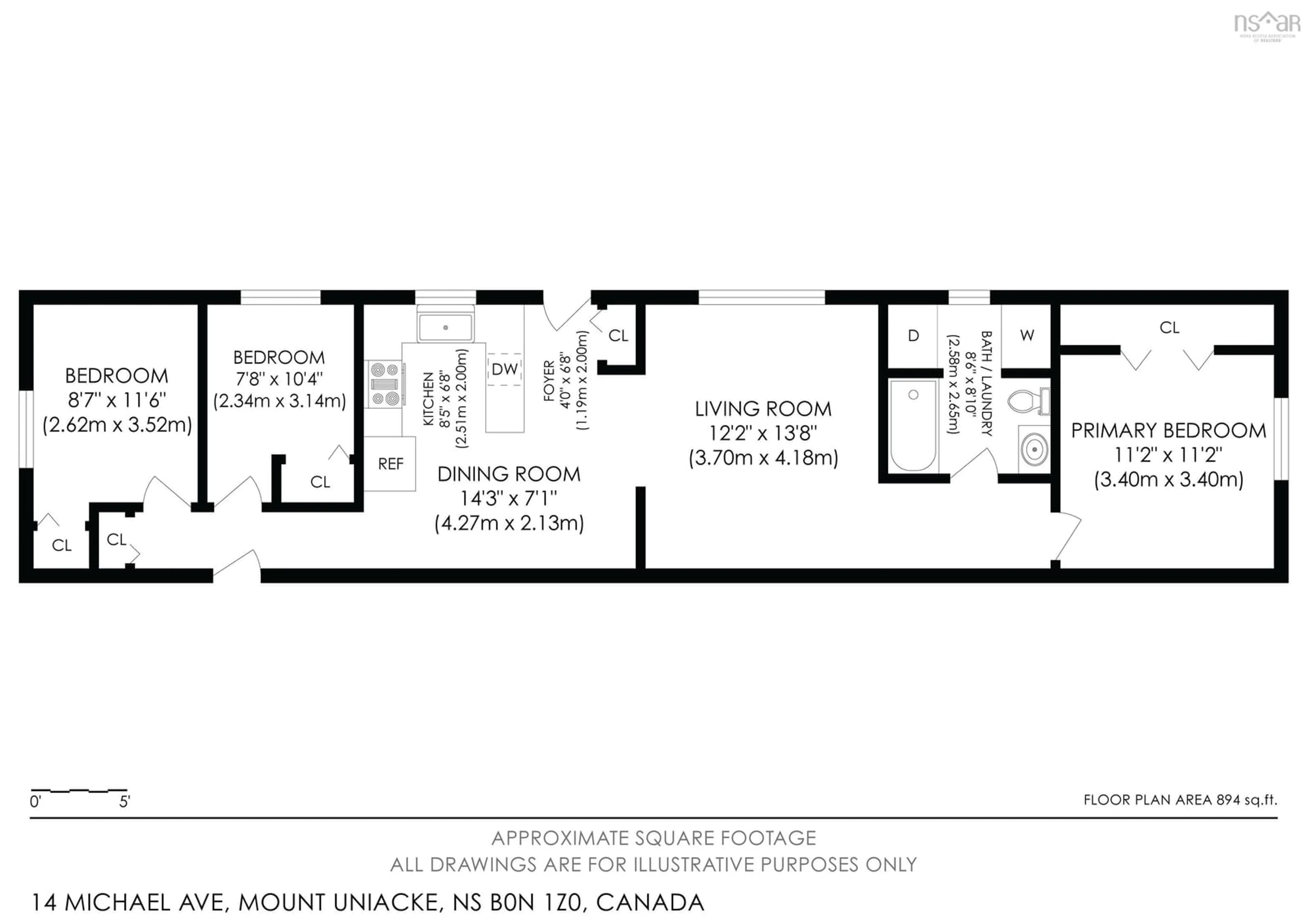 Floor plan for 14 Michael Ave, Mount Uniacke Nova Scotia B0N 1Z0