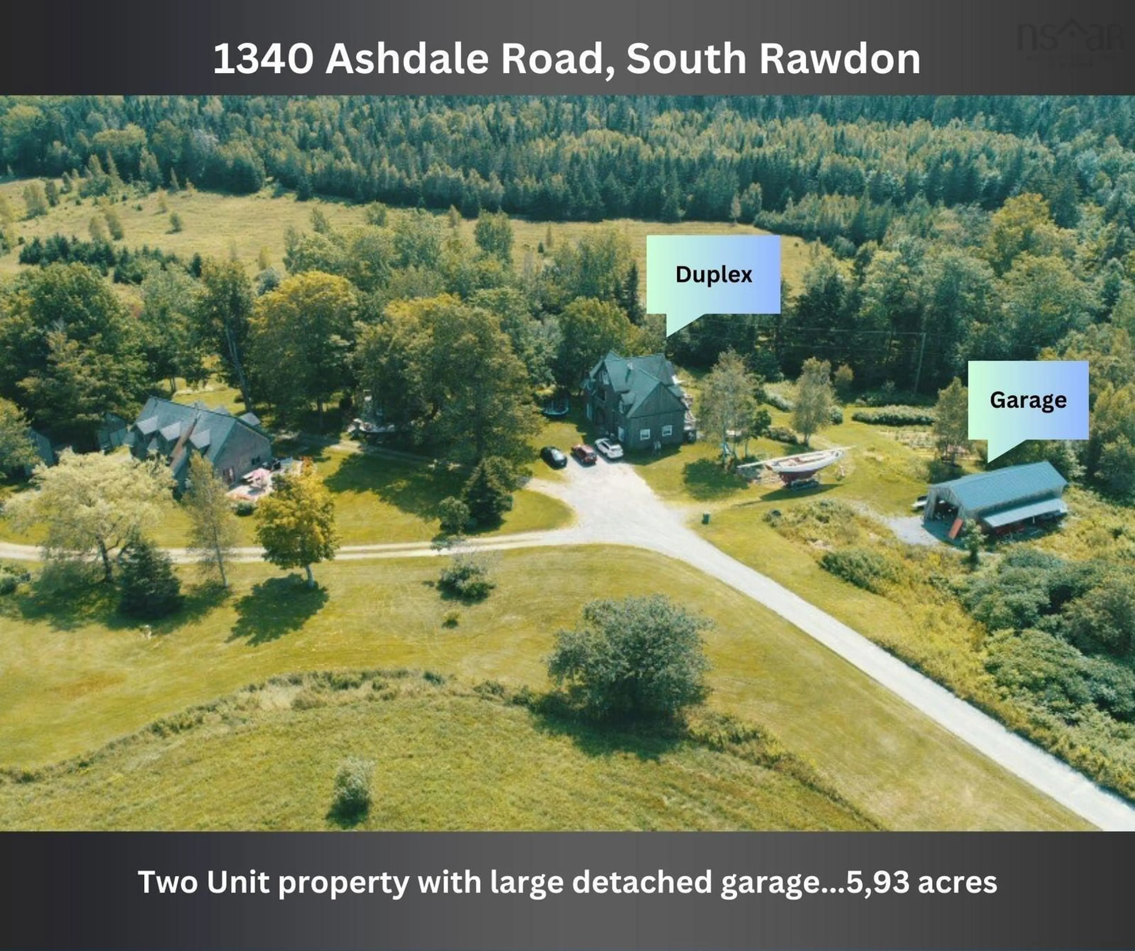 A pic from exterior of the house or condo, the street view for 1340 Ashdale Rd, South Rawdon Nova Scotia B0N 1Z0