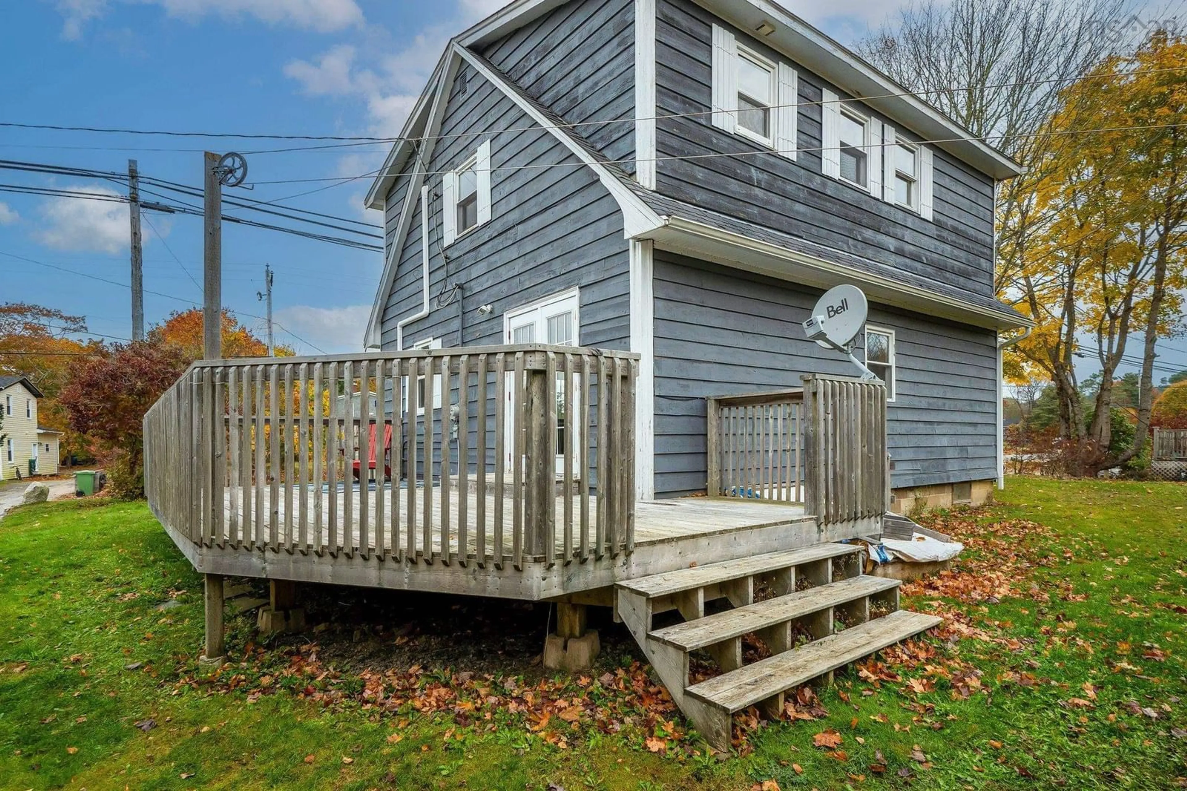 A pic from exterior of the house or condo, the fenced backyard for 86 Old Trunk 3, Chester Nova Scotia B0J 1J0