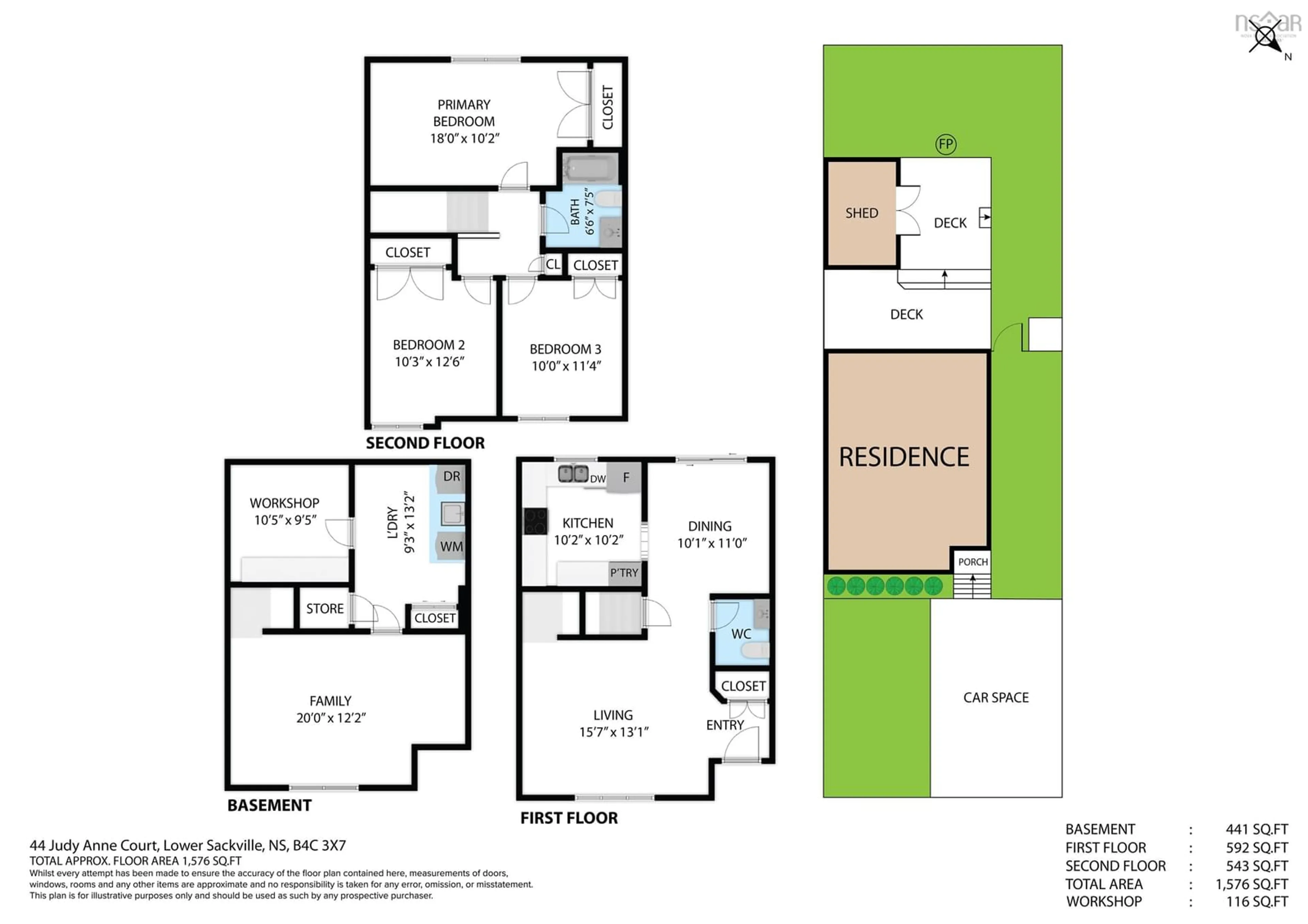 Floor plan for 44 Judy Anne Court, Lower Sackville Nova Scotia B4C 3X7