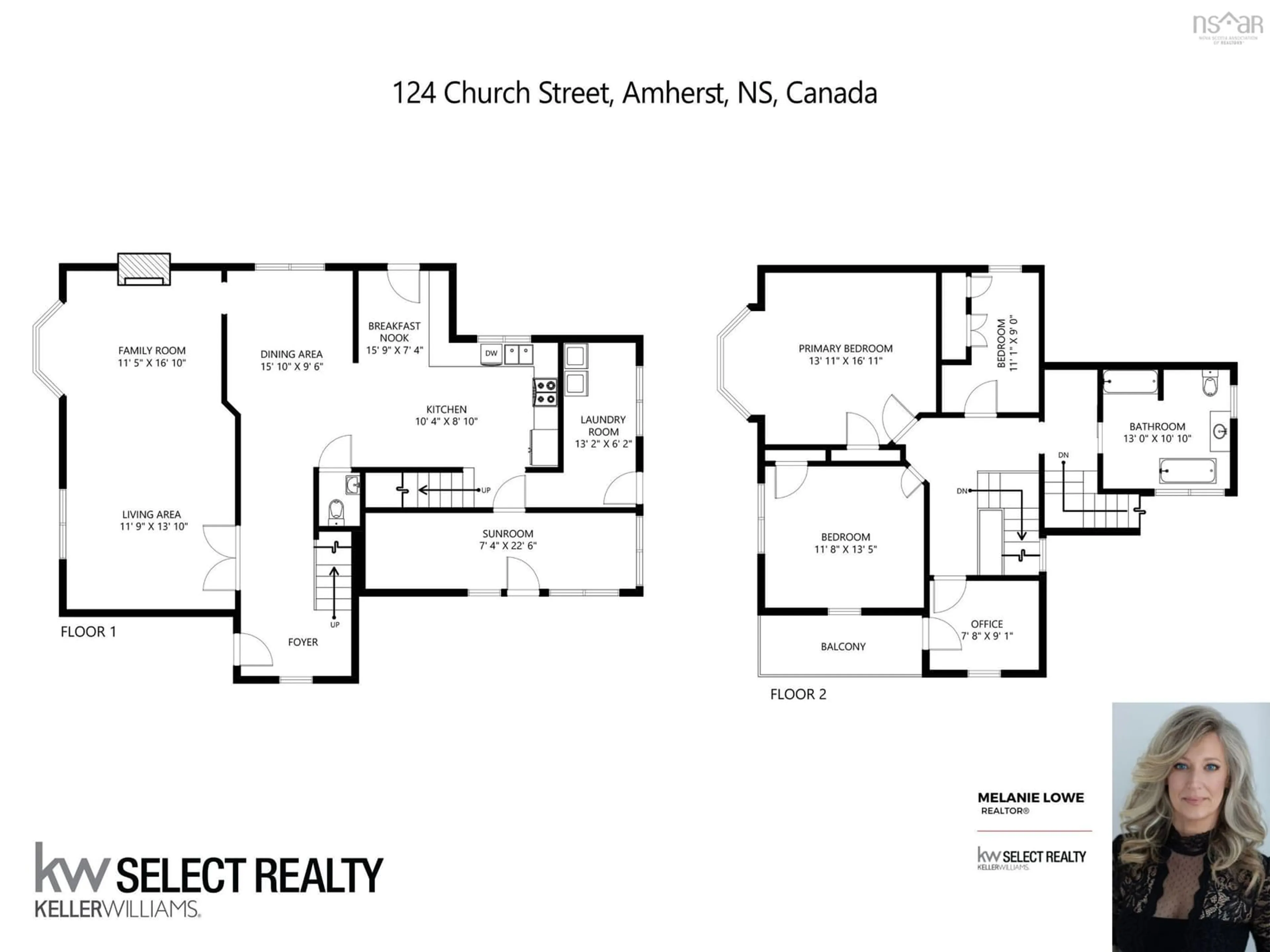 Floor plan for 124 Church St, Amherst Nova Scotia B4H 3B8