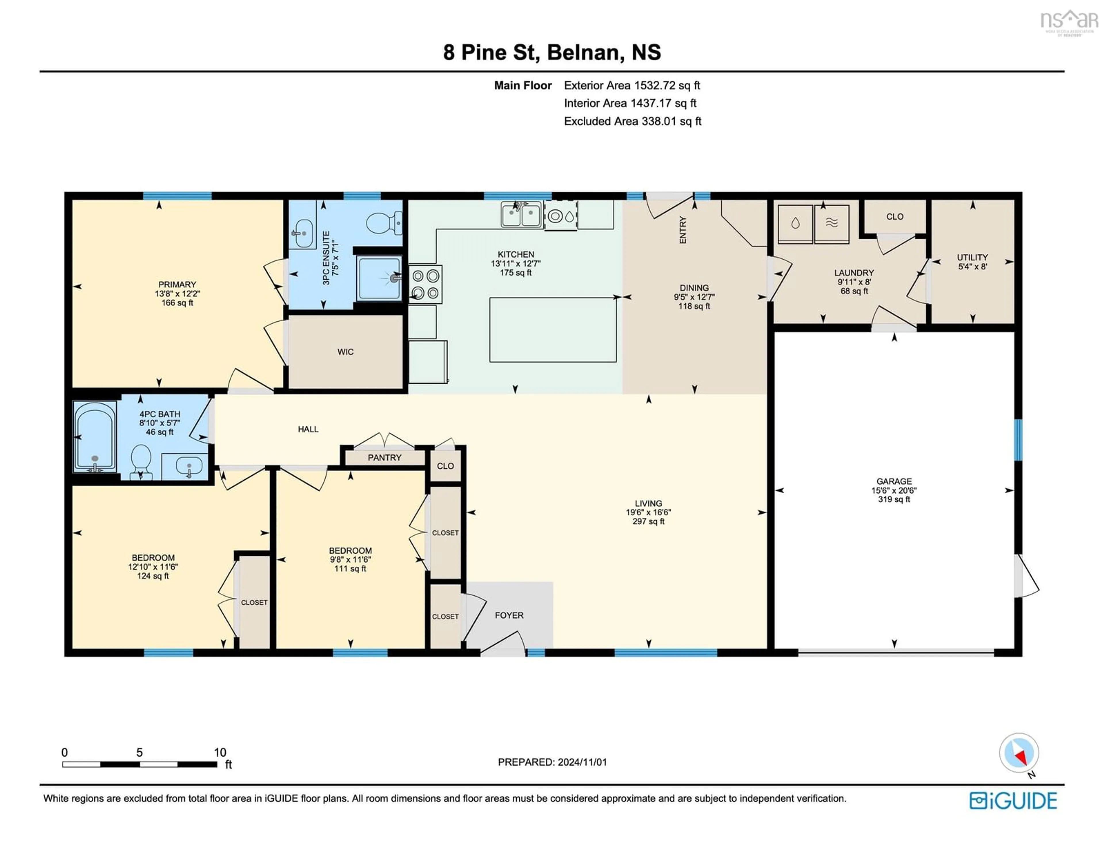 Floor plan for 8 Pine St, Belnan Nova Scotia B2S 2P2