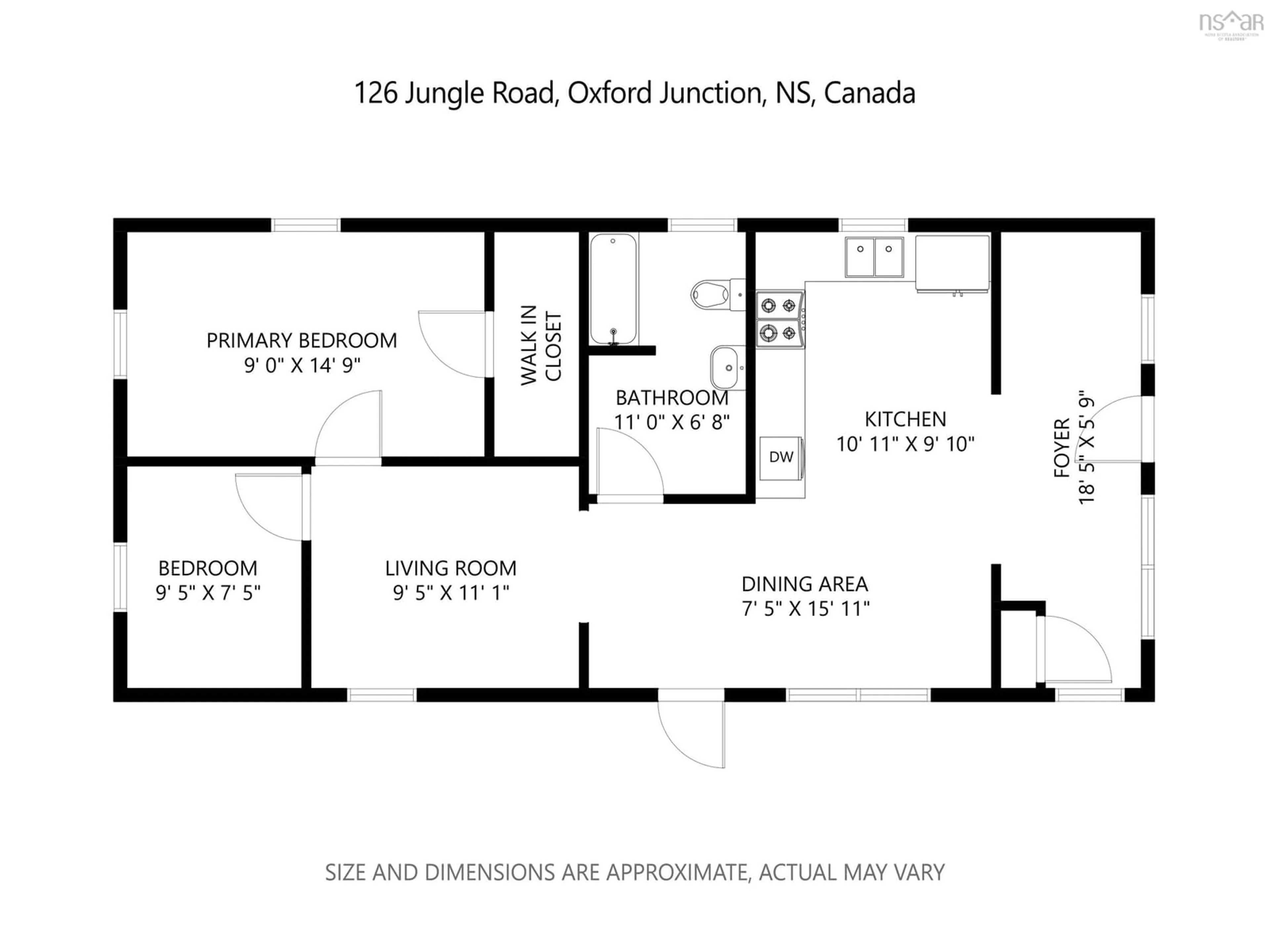 Floor plan for 126 Jungle Rd, Oxford Junction Nova Scotia B0M 1R0