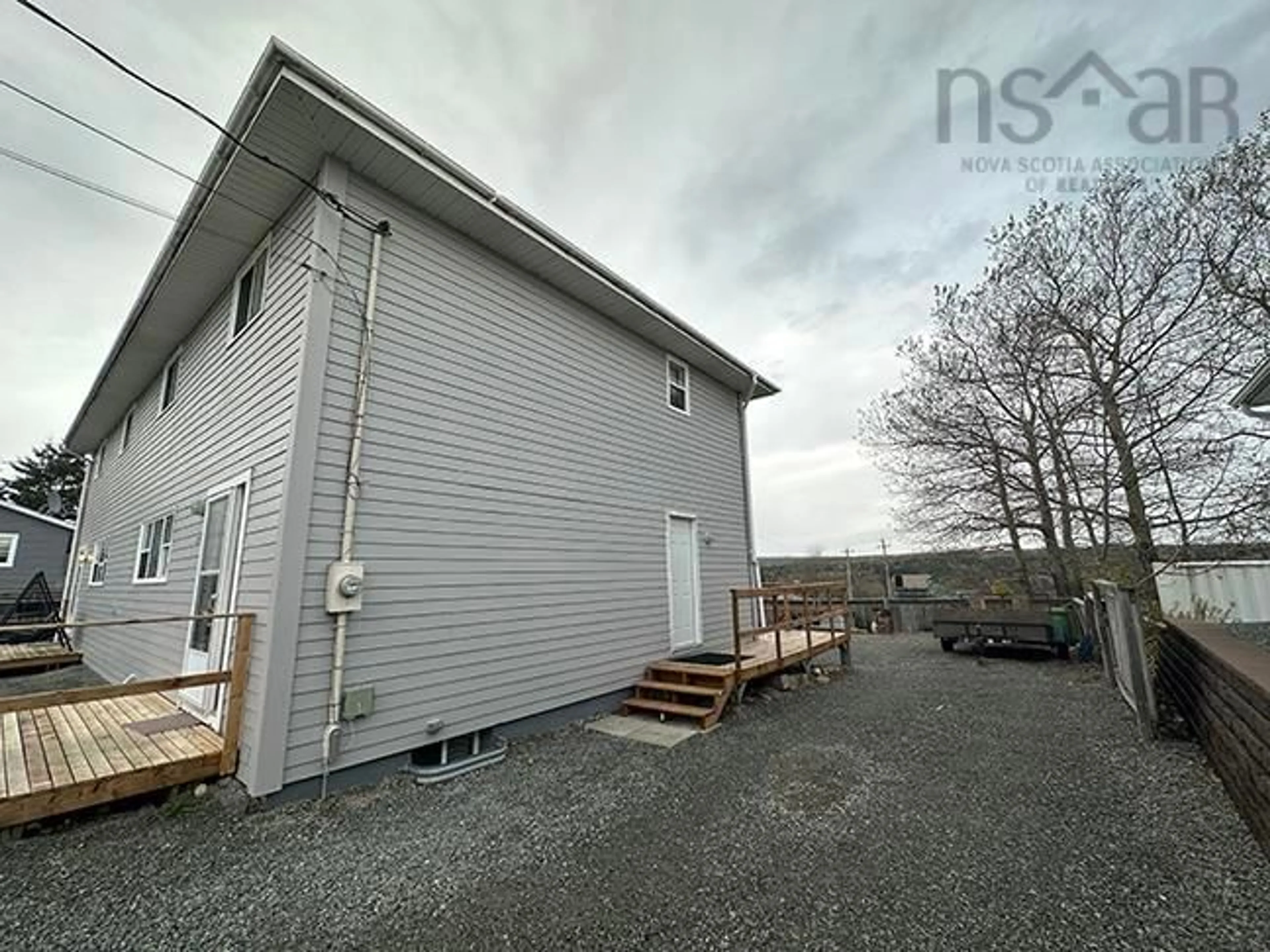 Frontside or backside of a home, the front or back of building for 216 & 218 Hiram St, Port Hawkesbury Nova Scotia B9A 2C2