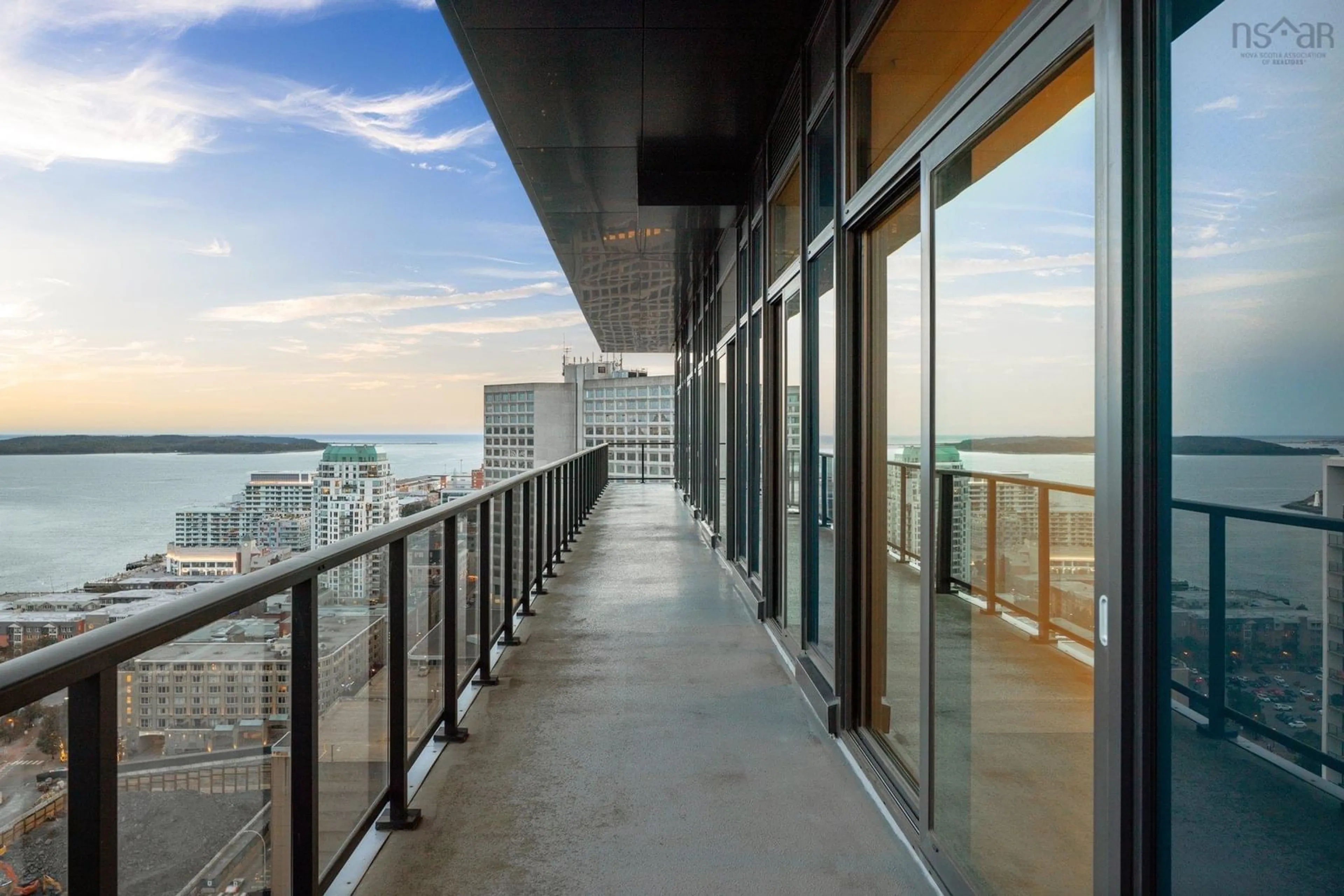 Balcony in the apartment, the view of city buildings for 1650 Granville St #2303, Halifax Nova Scotia B3J 0E1