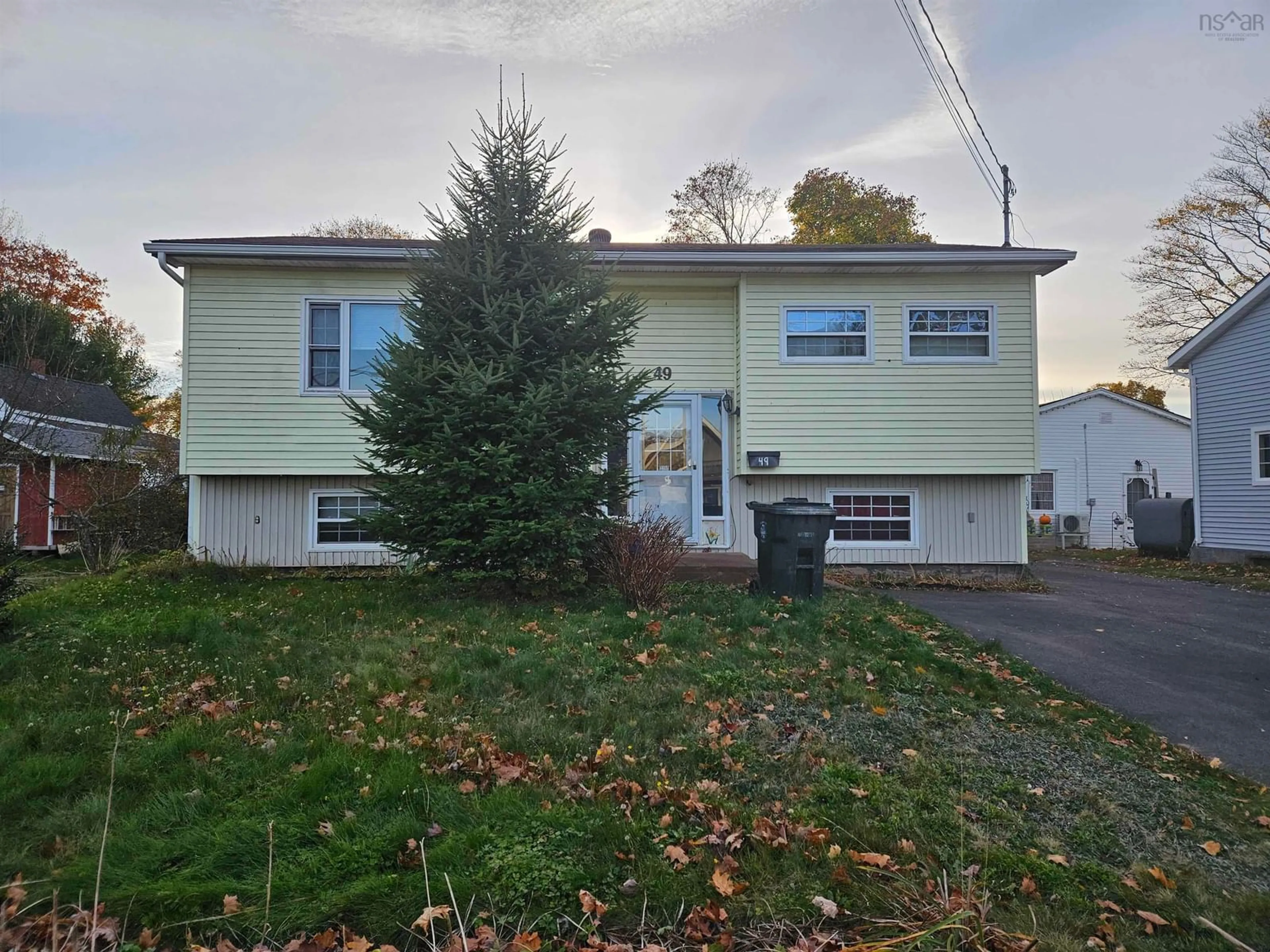 Frontside or backside of a home, the street view for 49 Hill St, Amherst Nova Scotia B4H 2N2