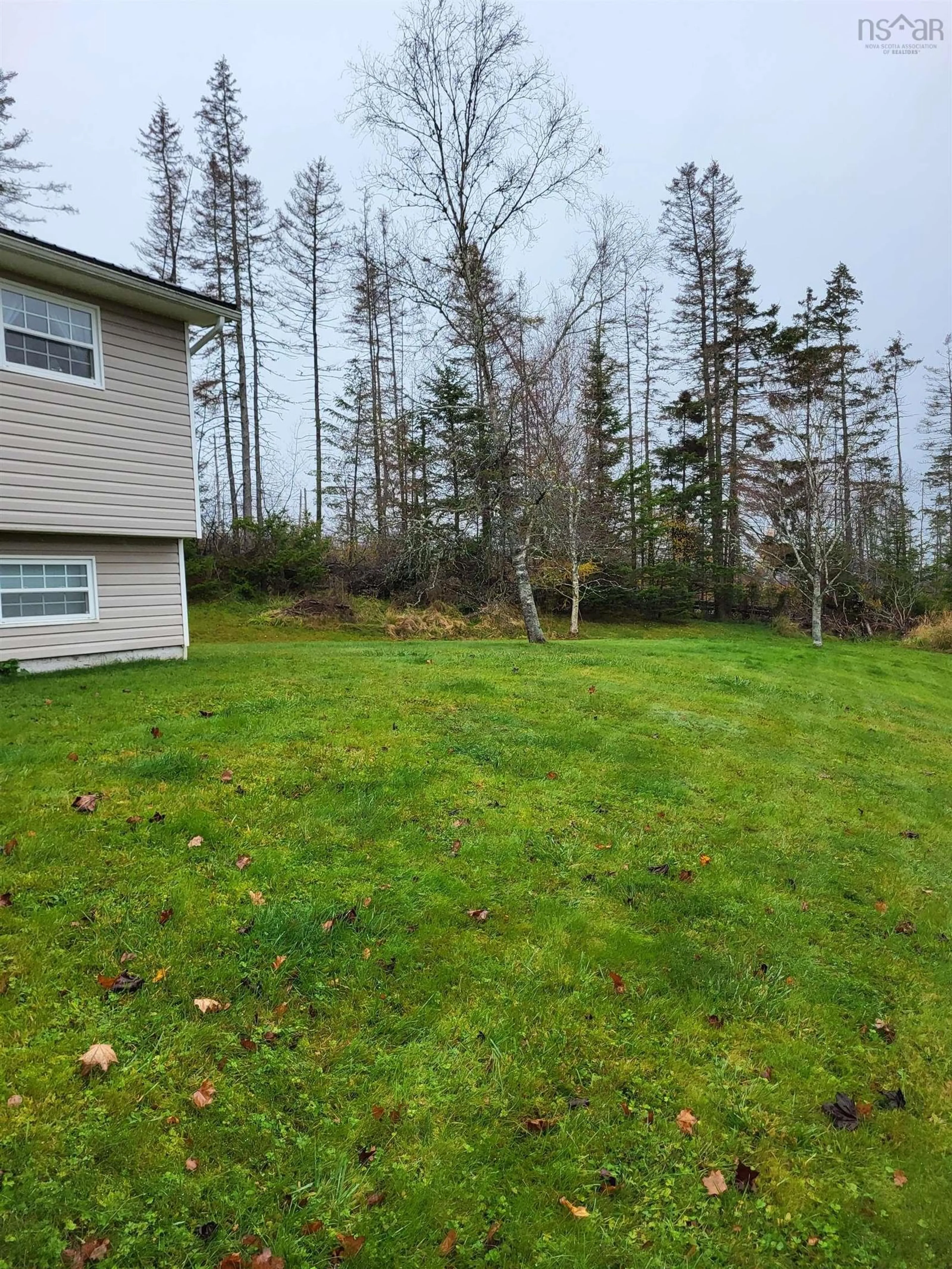 A pic from exterior of the house or condo, the fenced backyard for 28 Blainedale Dr, Salmon River Nova Scotia B2N 6M3