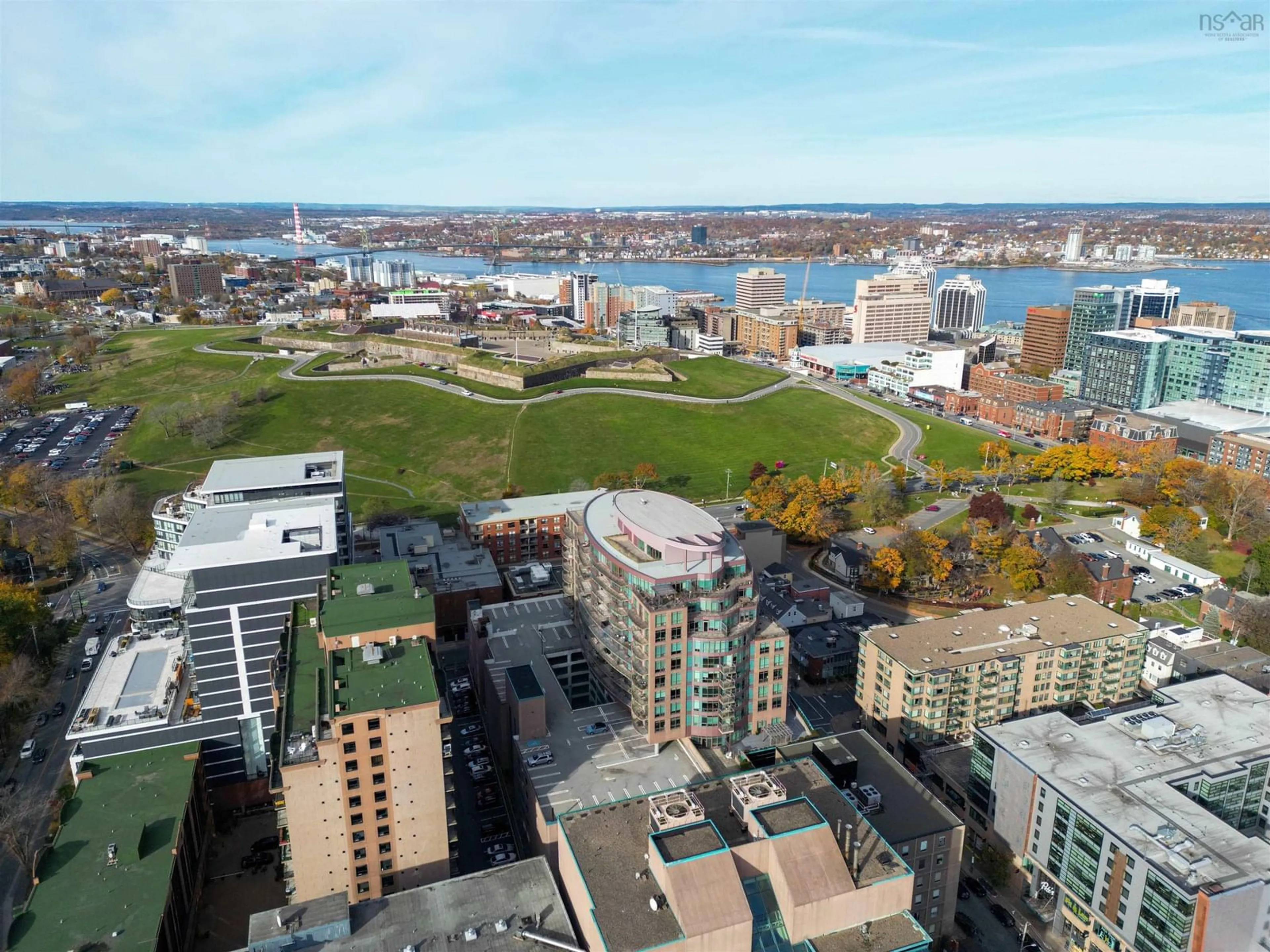 A pic from exterior of the house or condo, the view of city buildings for 1550 Dresden Row #1209, Halifax Nova Scotia B3J 4A2