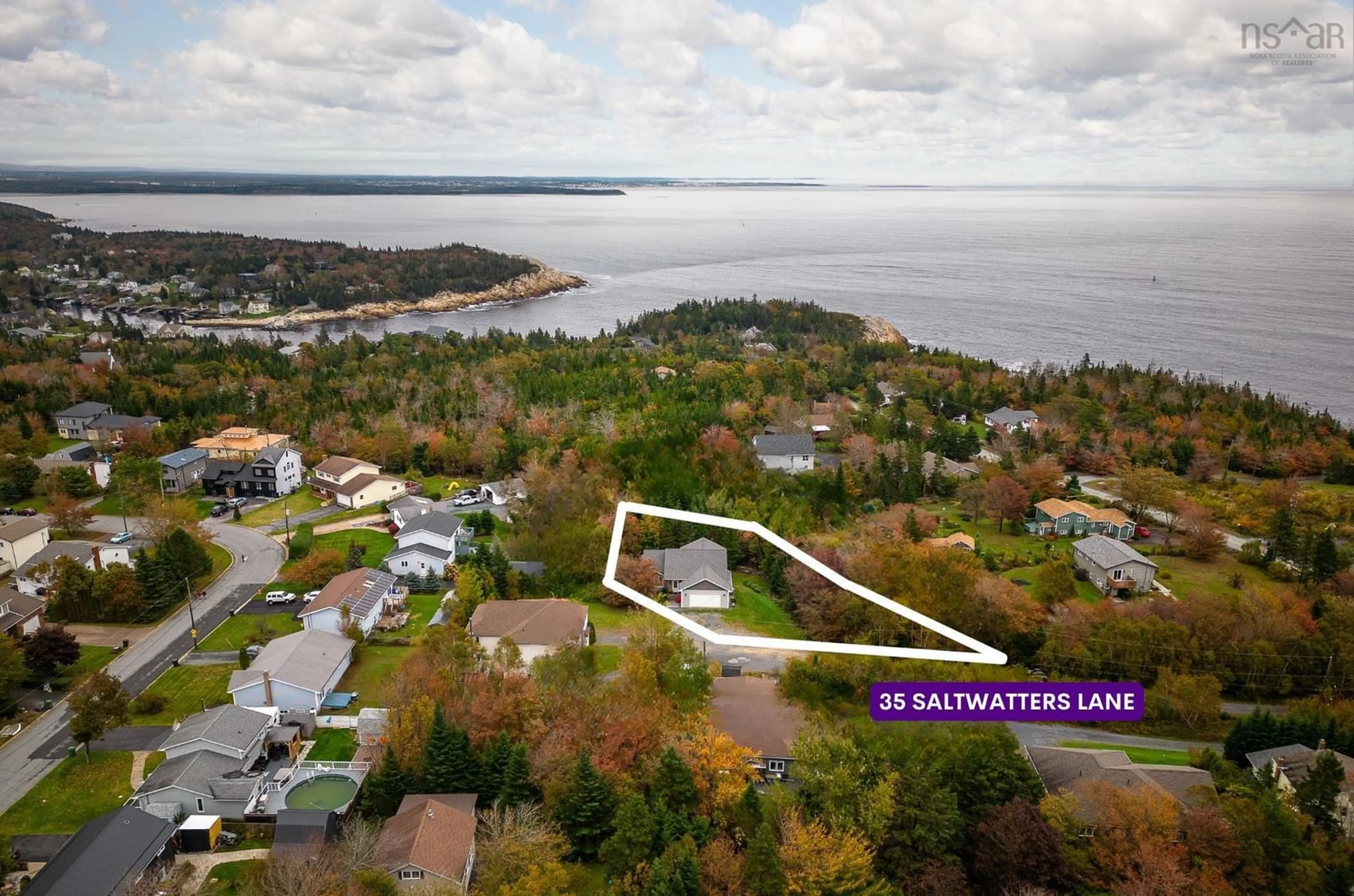 A pic from exterior of the house or condo, lake for 35 Saltwatters Lane, Herring Cove Nova Scotia B3V 0A7