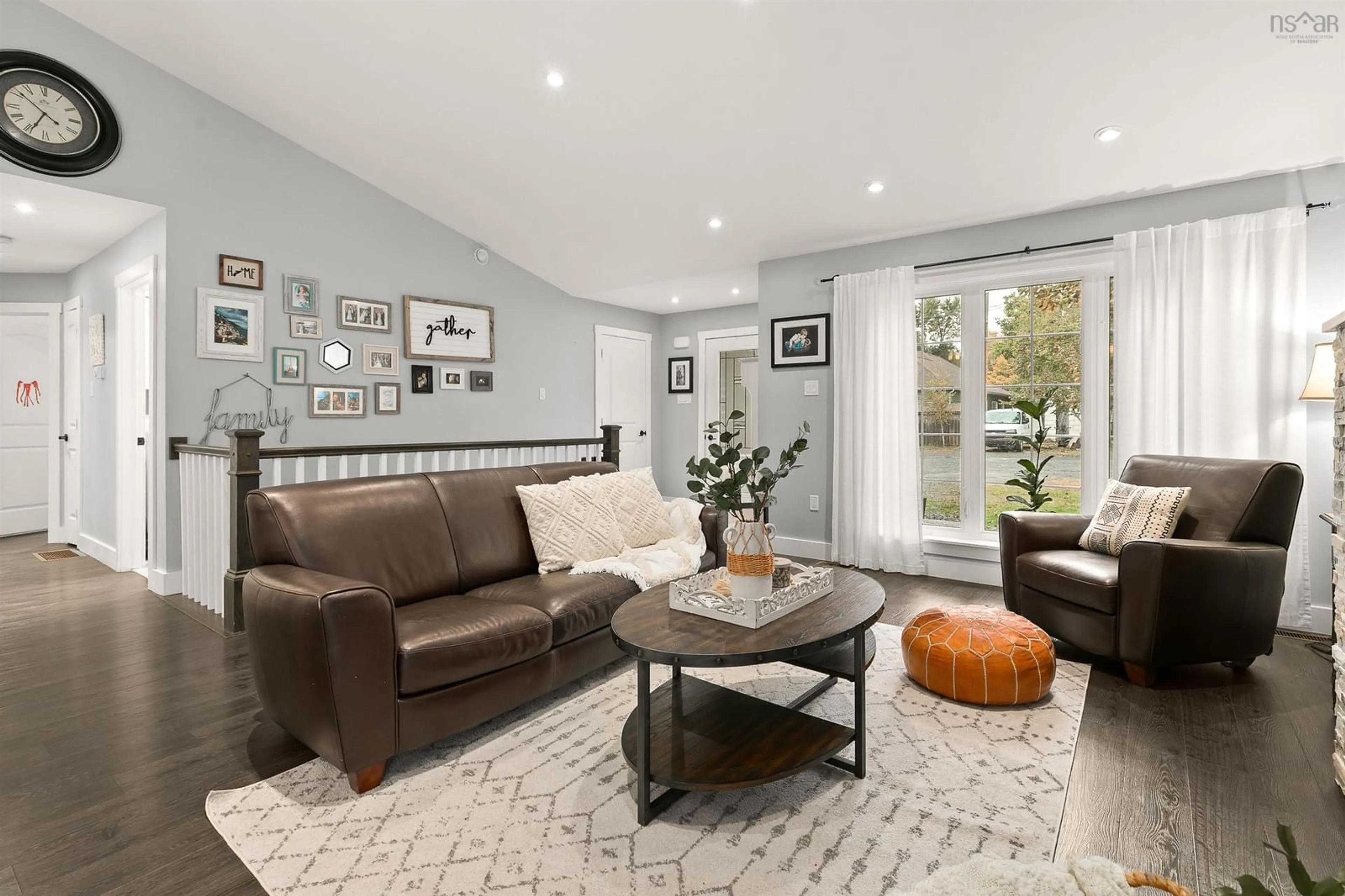 Living room, wood floors for 35 Saltwatters Lane, Herring Cove Nova Scotia B3V 0A7