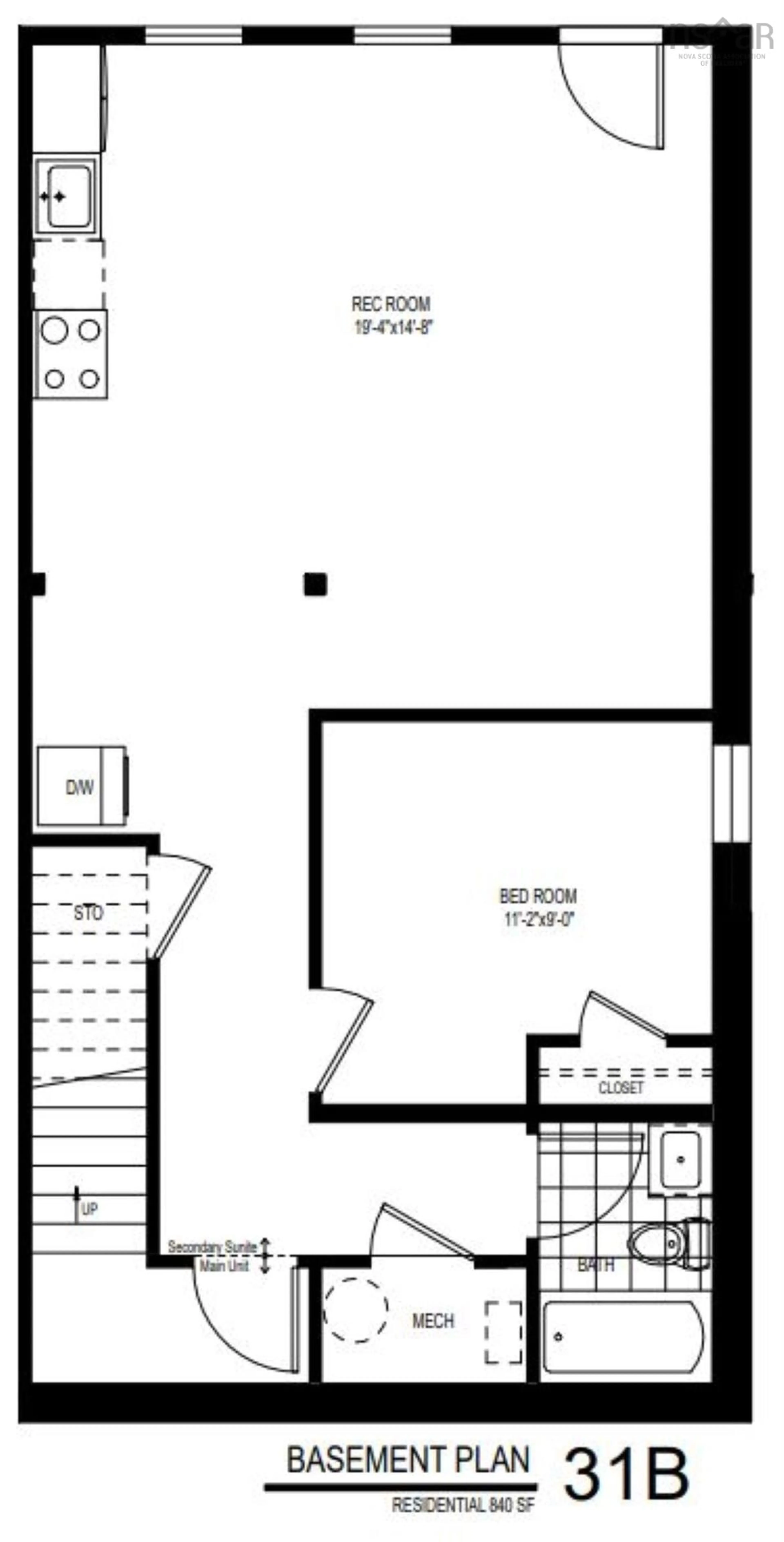 Floor plan for 51 Berm St #Lot 31B, Herring Cove Nova Scotia B3R 0H2