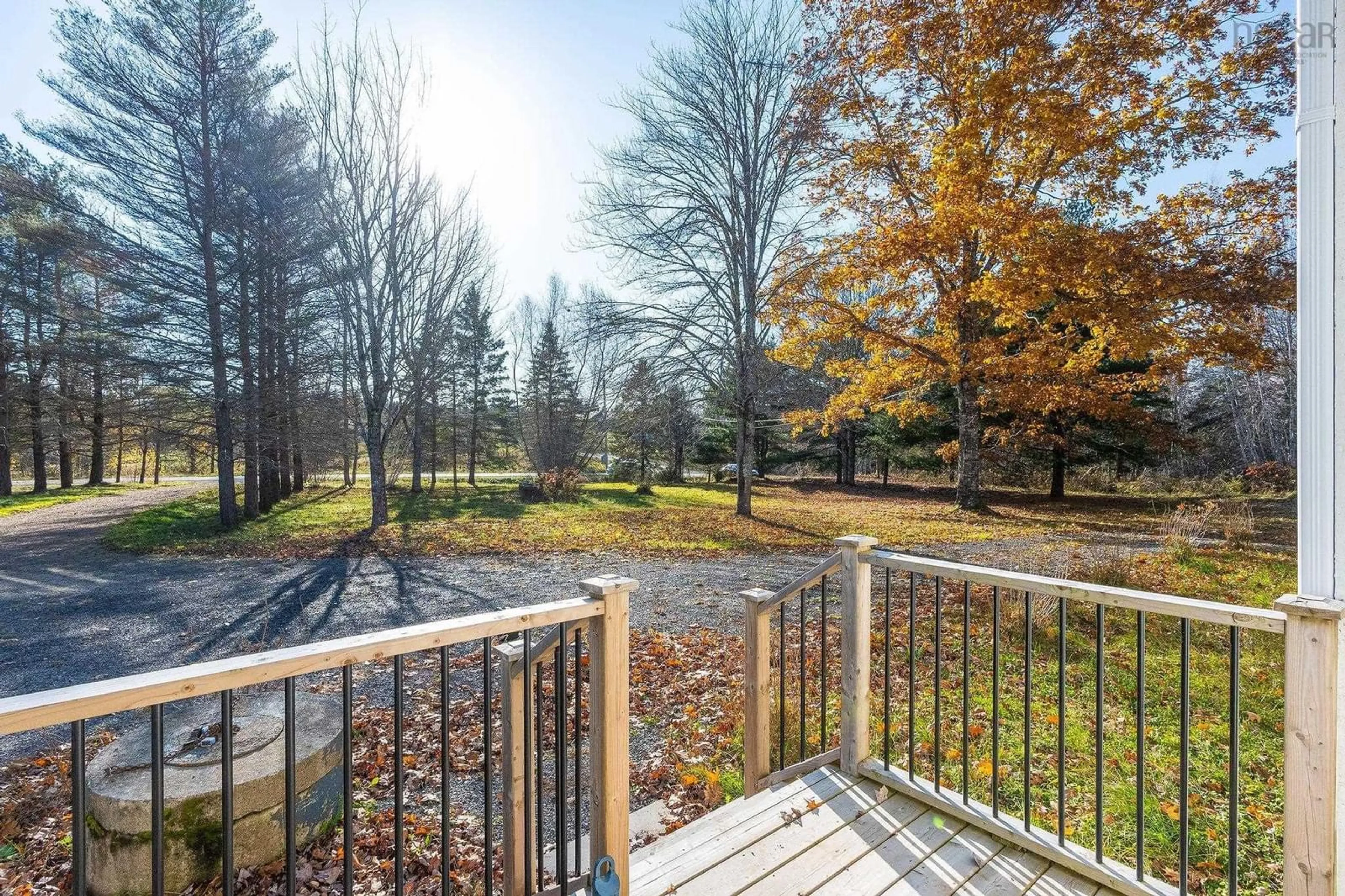 Patio, the fenced backyard for 154 Hanson Rd, Falmouth Nova Scotia B0P 1P0