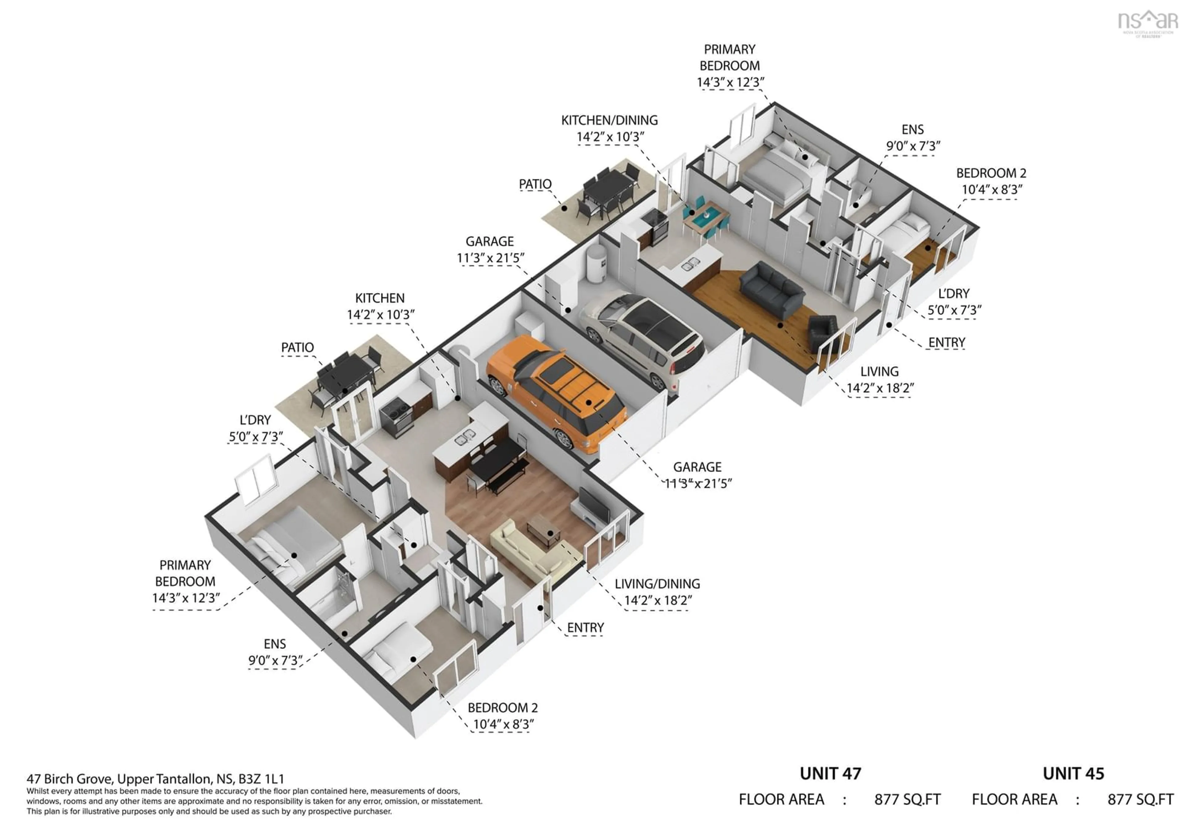 Floor plan for 45 - 47 Birch Grove, Upper Tantallon Nova Scotia B3Z 1L1