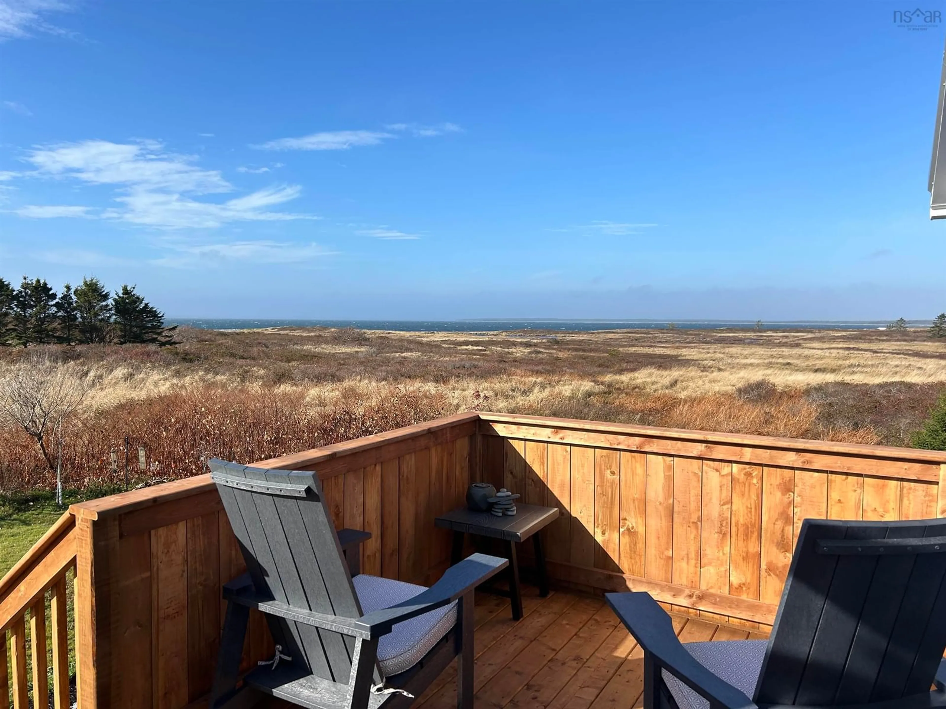 Patio, the fenced backyard for 406 Baccaro Rd, West Baccaro Nova Scotia B0W 1T0