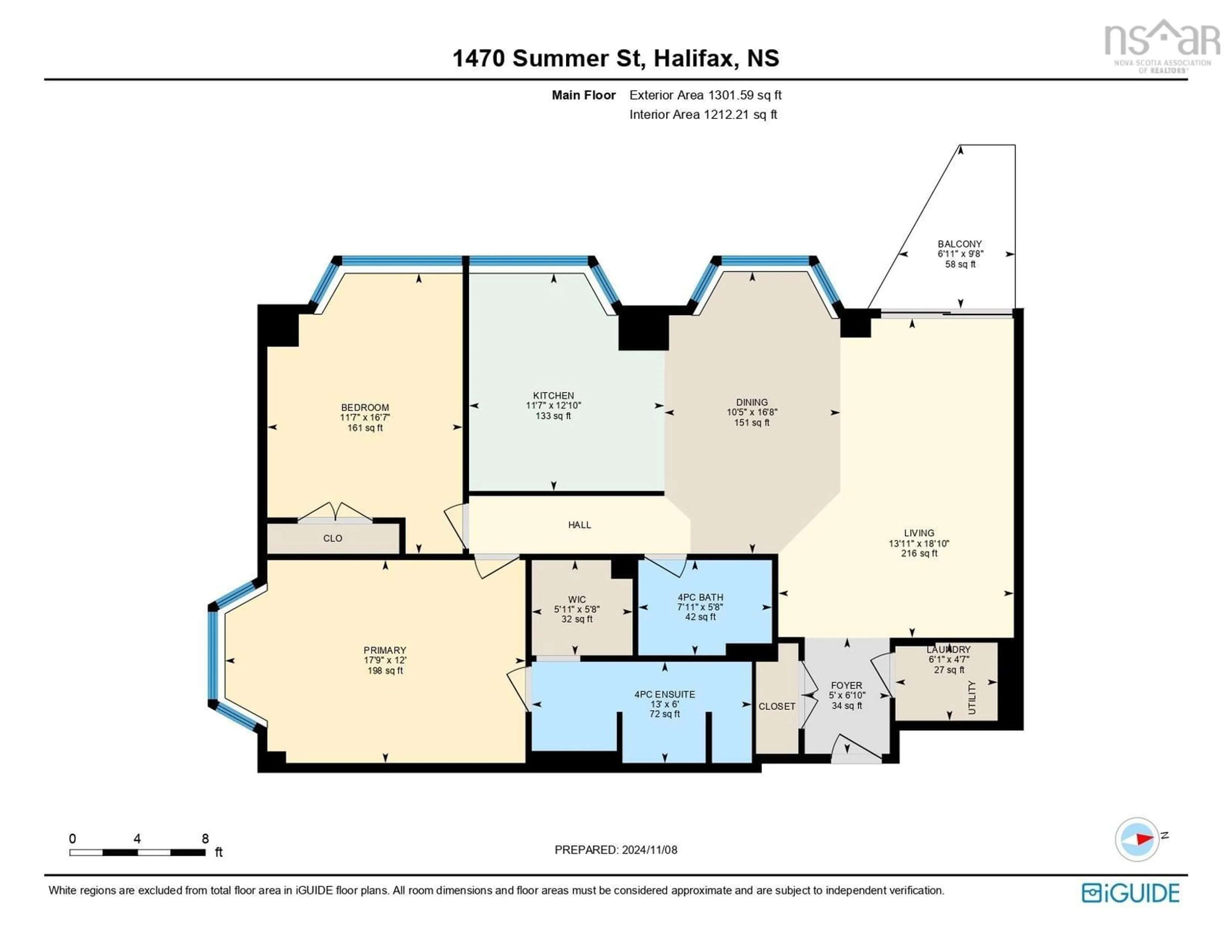 Floor plan for 1470 Summer St #1405, Halifax Nova Scotia B3H 3A3