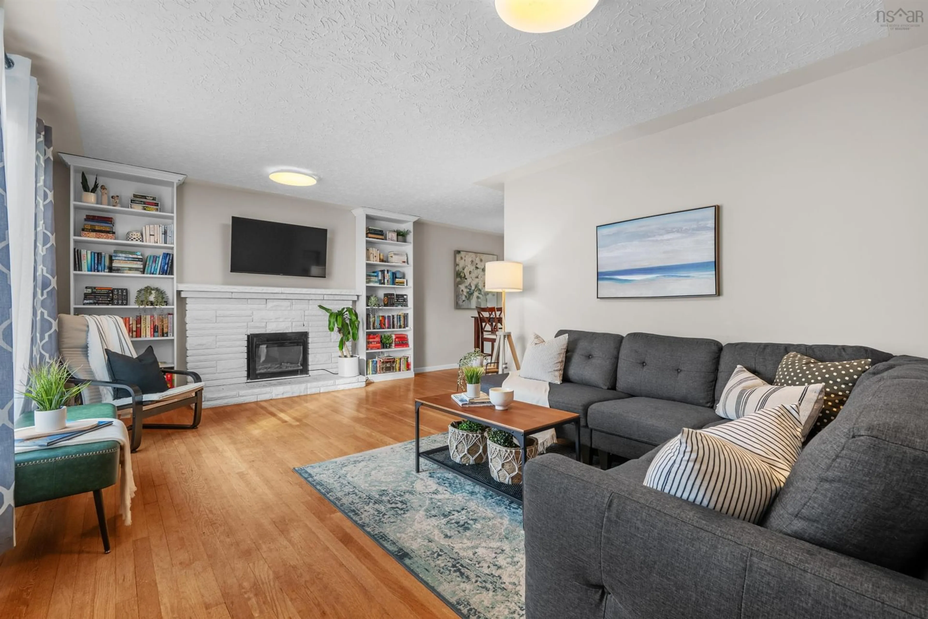 Living room, wood floors for 19 Smith Ave, Dartmouth Nova Scotia B2V 1M3