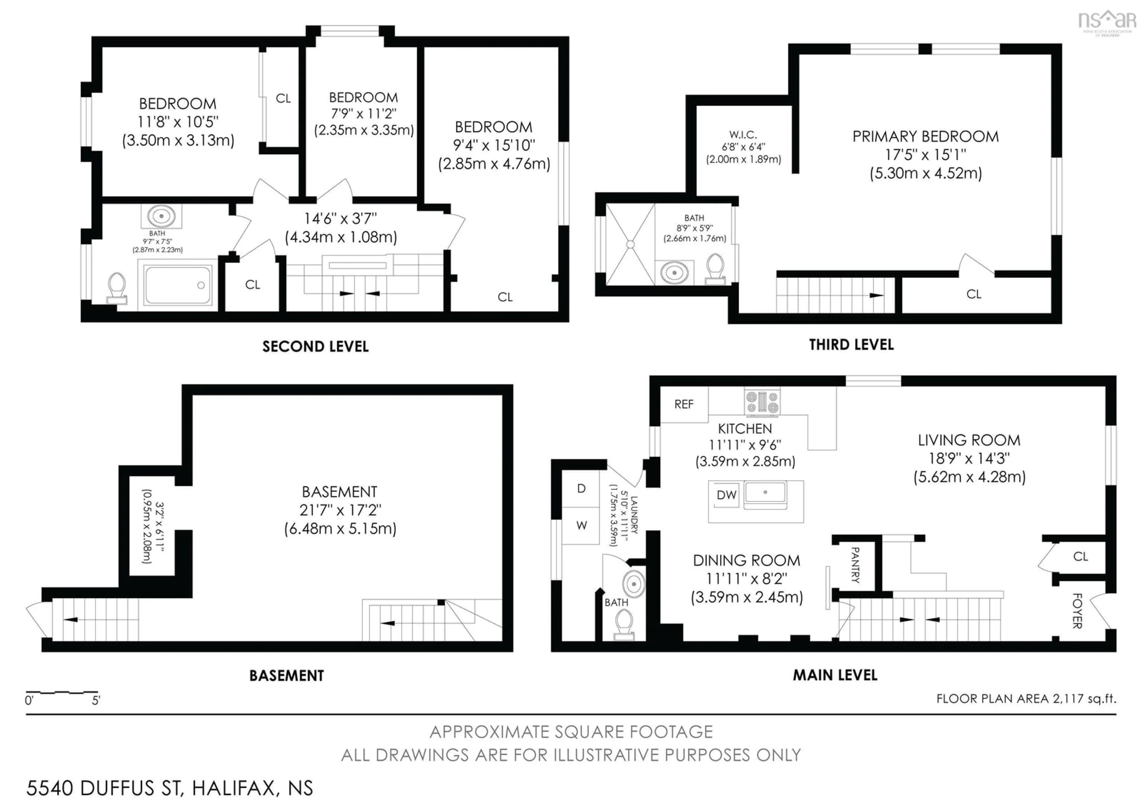 Floor plan for 5540 Duffus St, Halifax Nova Scotia B3K 2M4