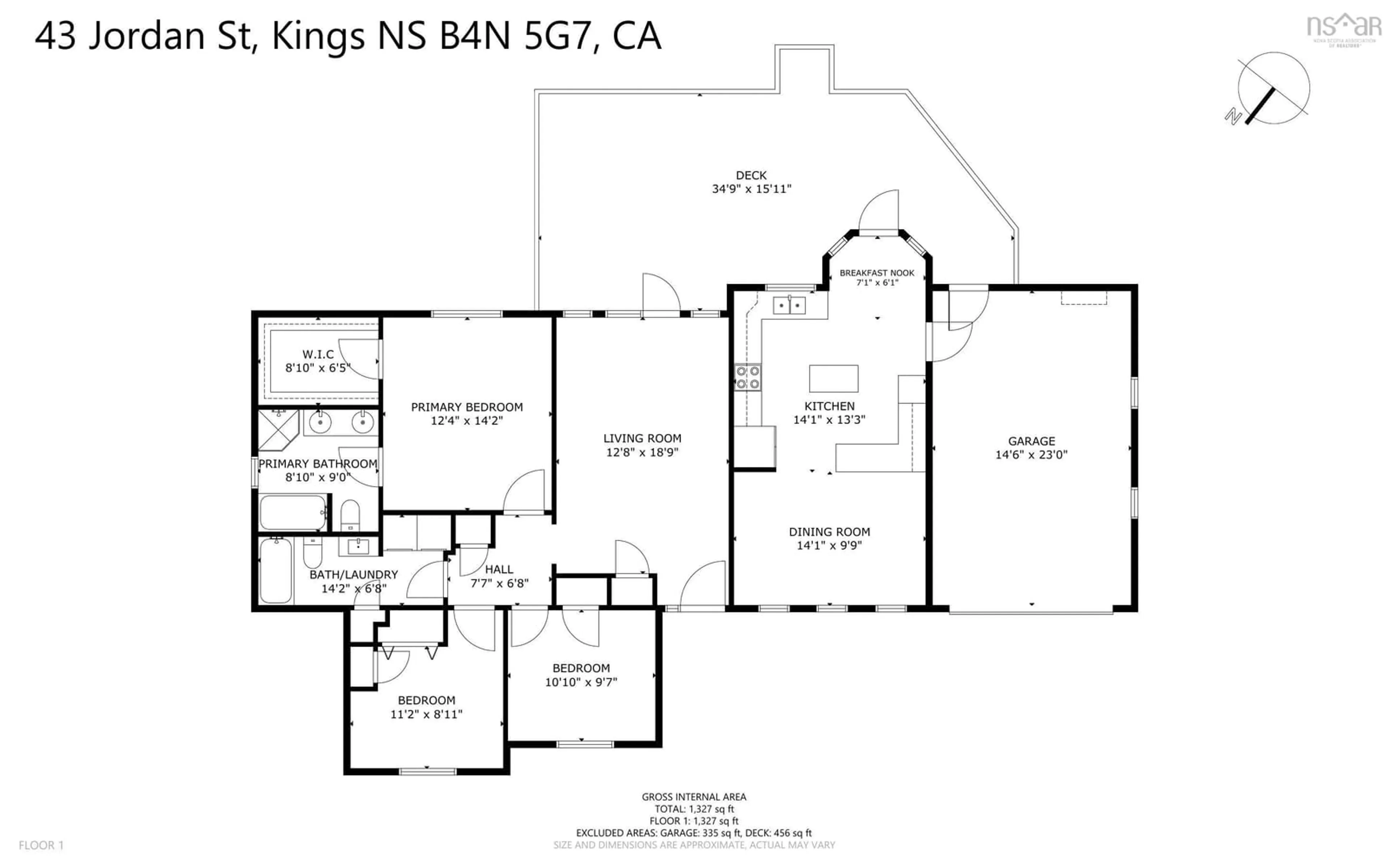 Floor plan for 43 Jordan St, New Minas Nova Scotia B4N 5M9