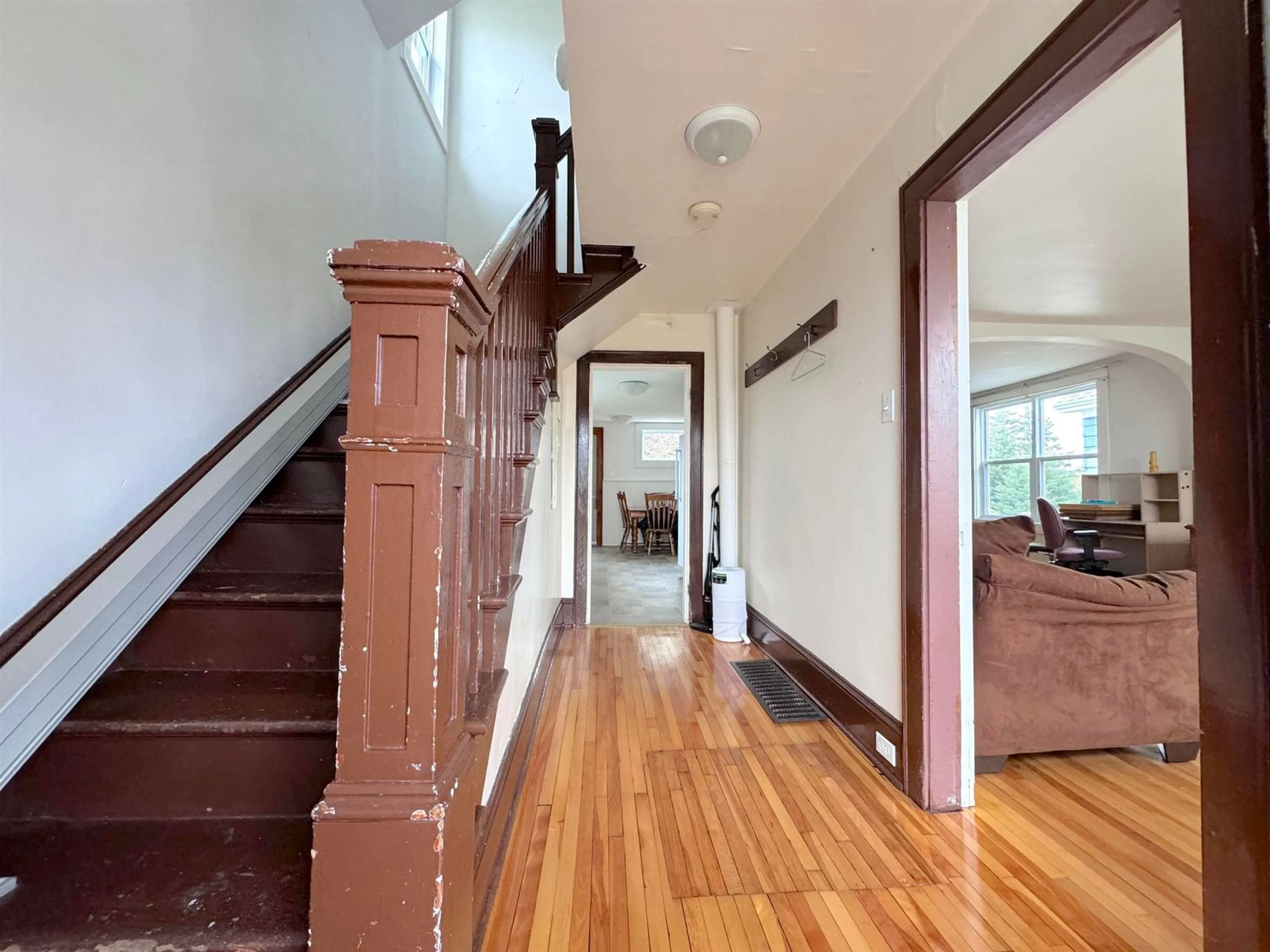 Indoor foyer, wood floors for 16 George St, Glace Bay Nova Scotia B1A 1A9