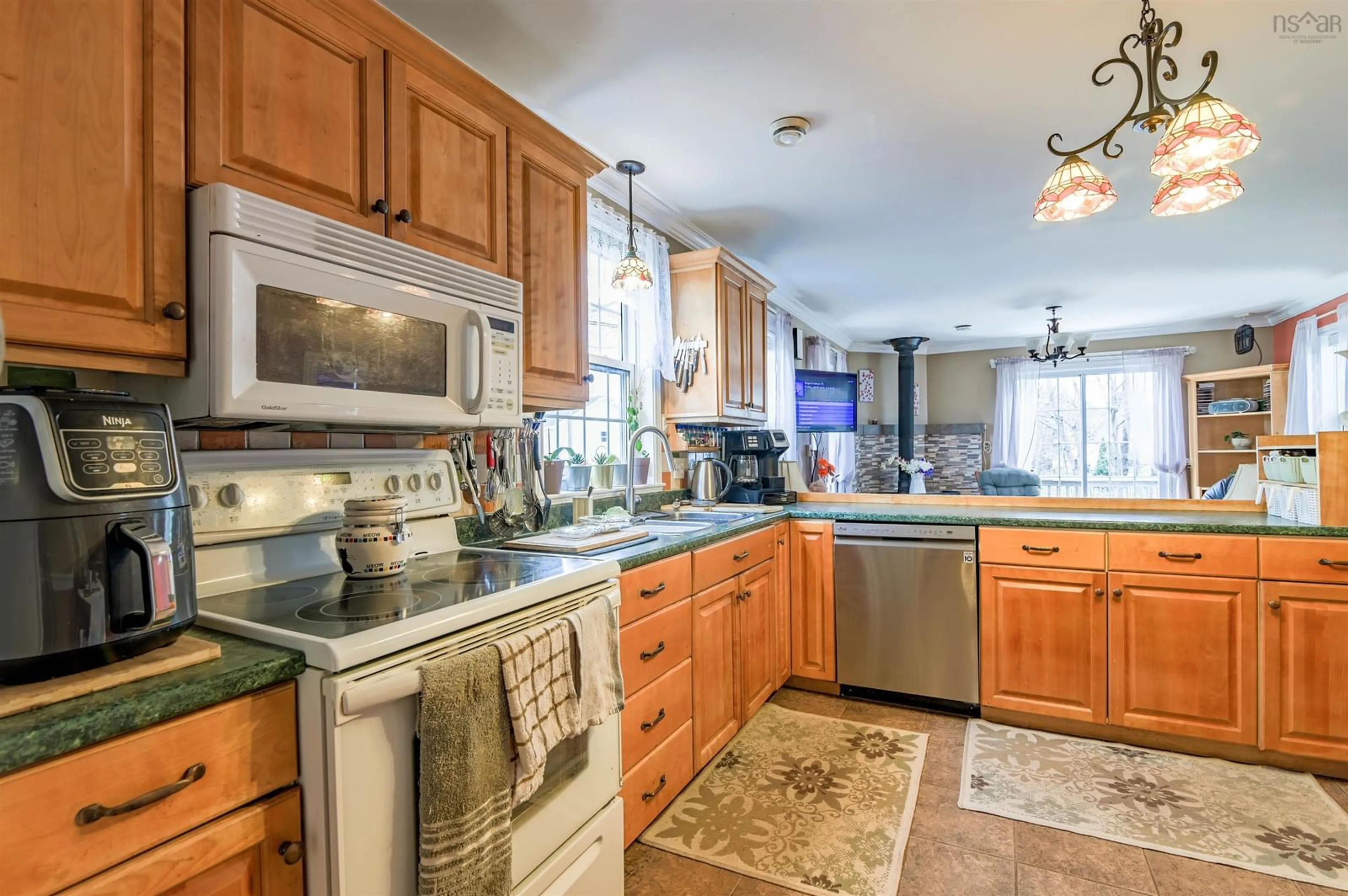 Kitchen, ceramic floors, cottage for 163 Orchard St, Berwick Nova Scotia B0P 1E0